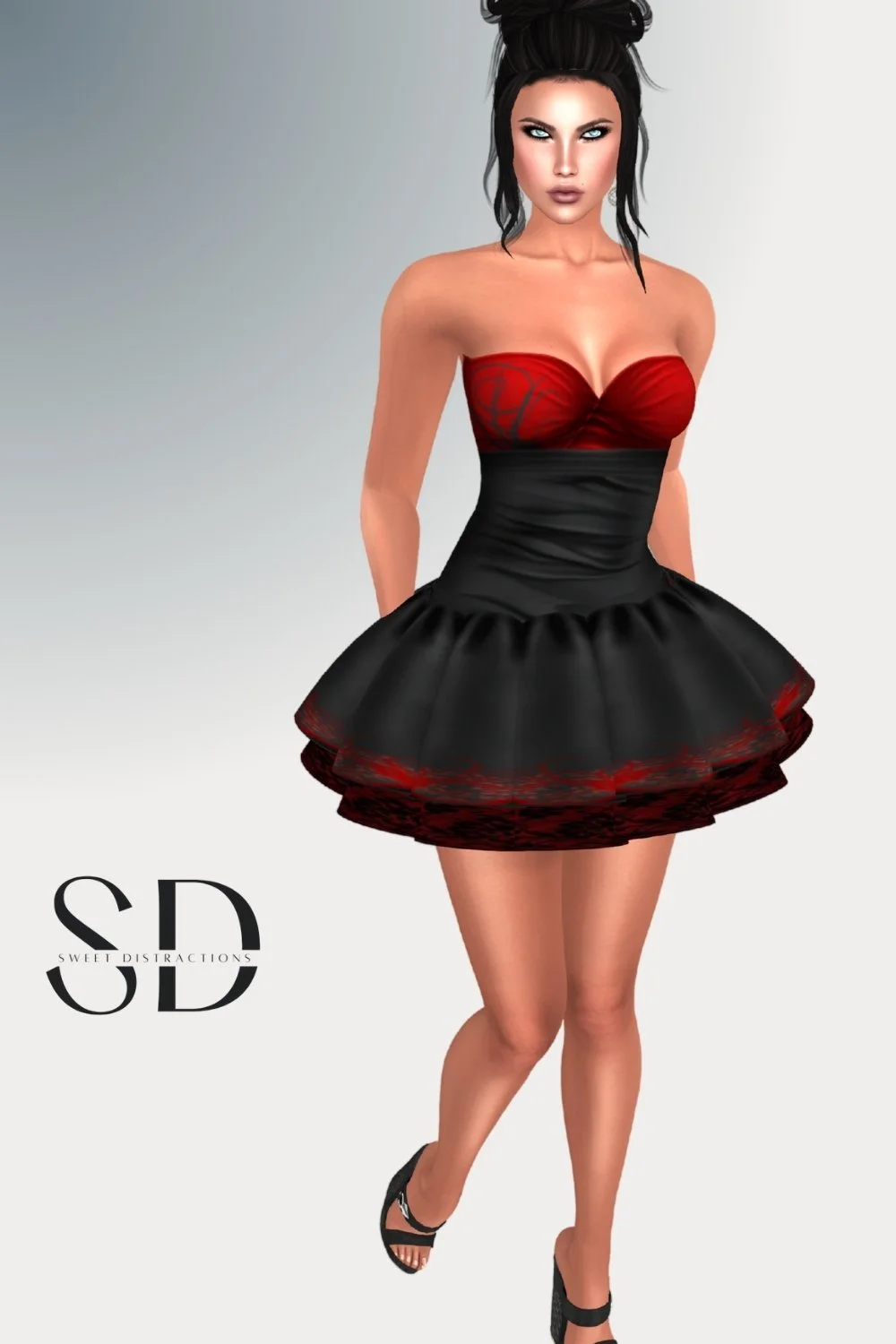 Puff Dress in Goth