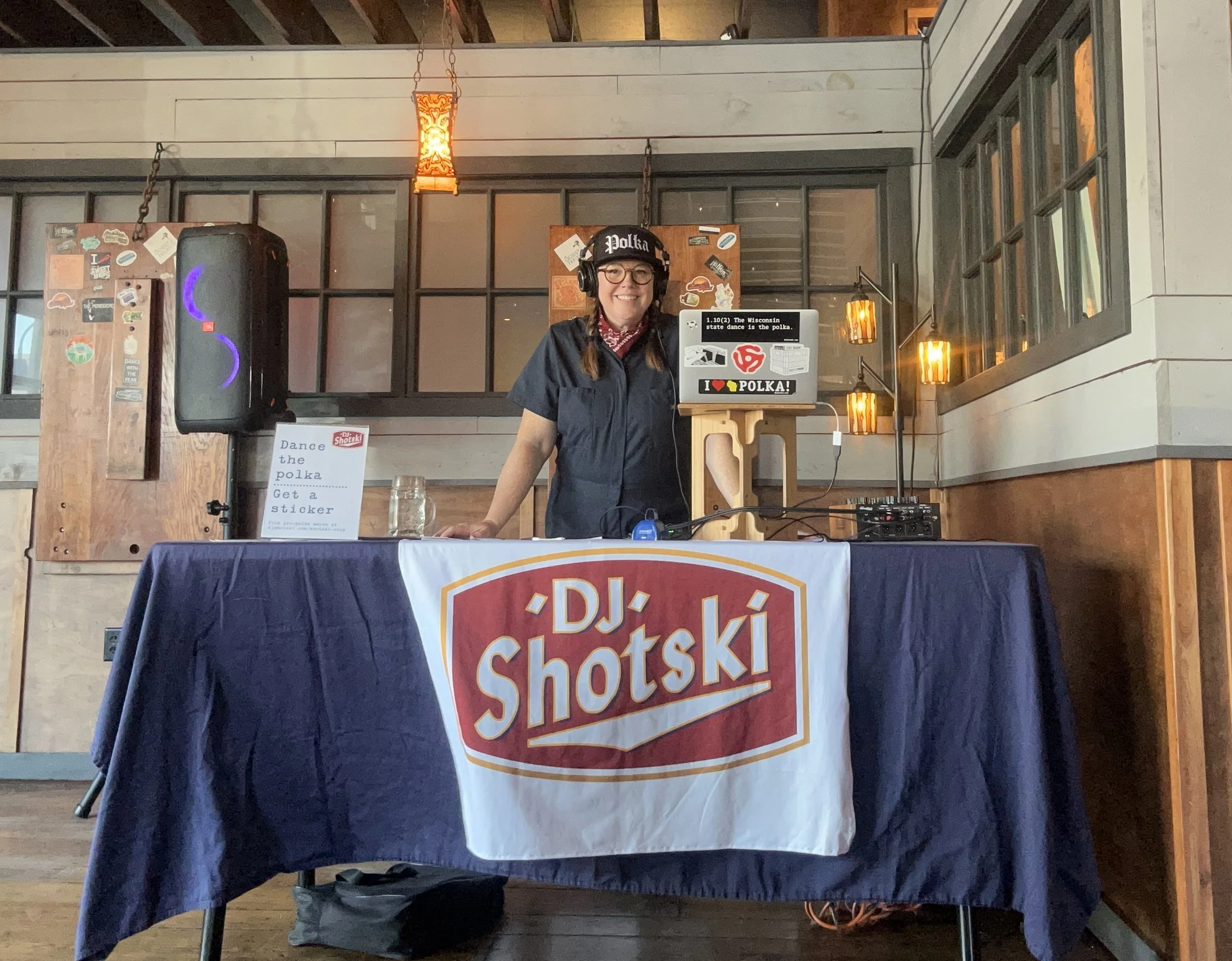 DJ Shotski plays polka at Full Mile