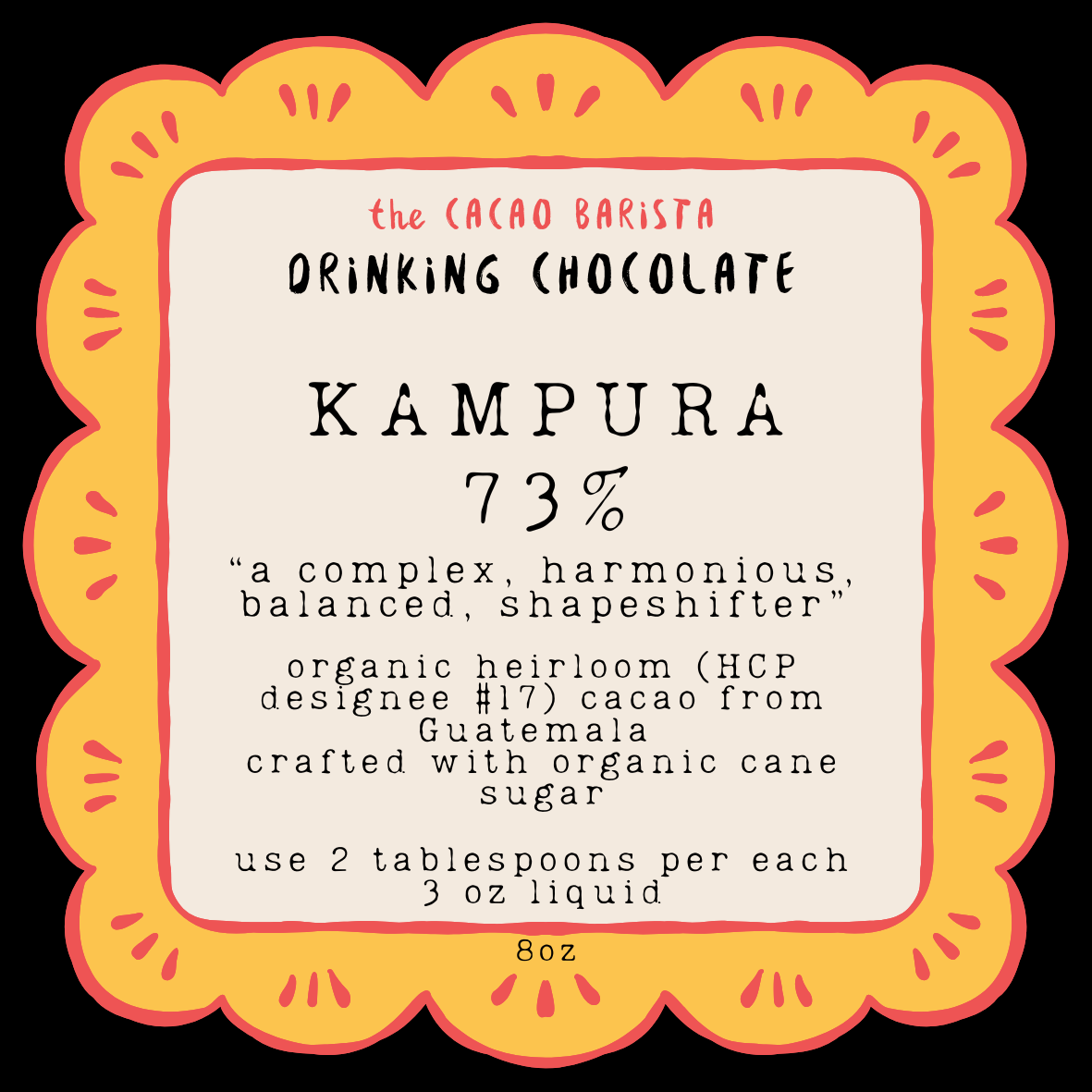73% Guatemala Kampura heirloom cacao (currently sold out, but more beans are on the way)