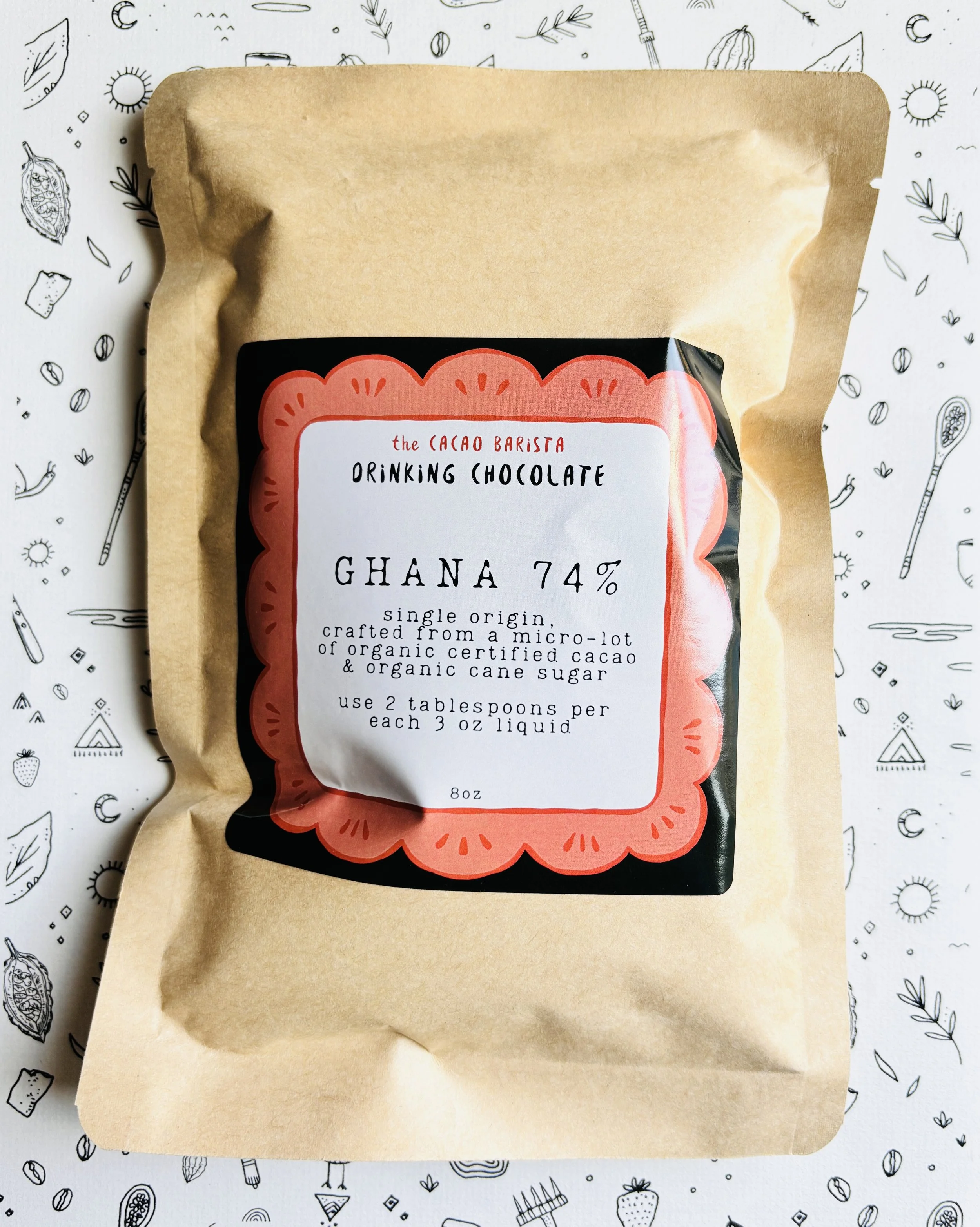 74% Ghana, possibly the mellowest single origin dark chocolate ever