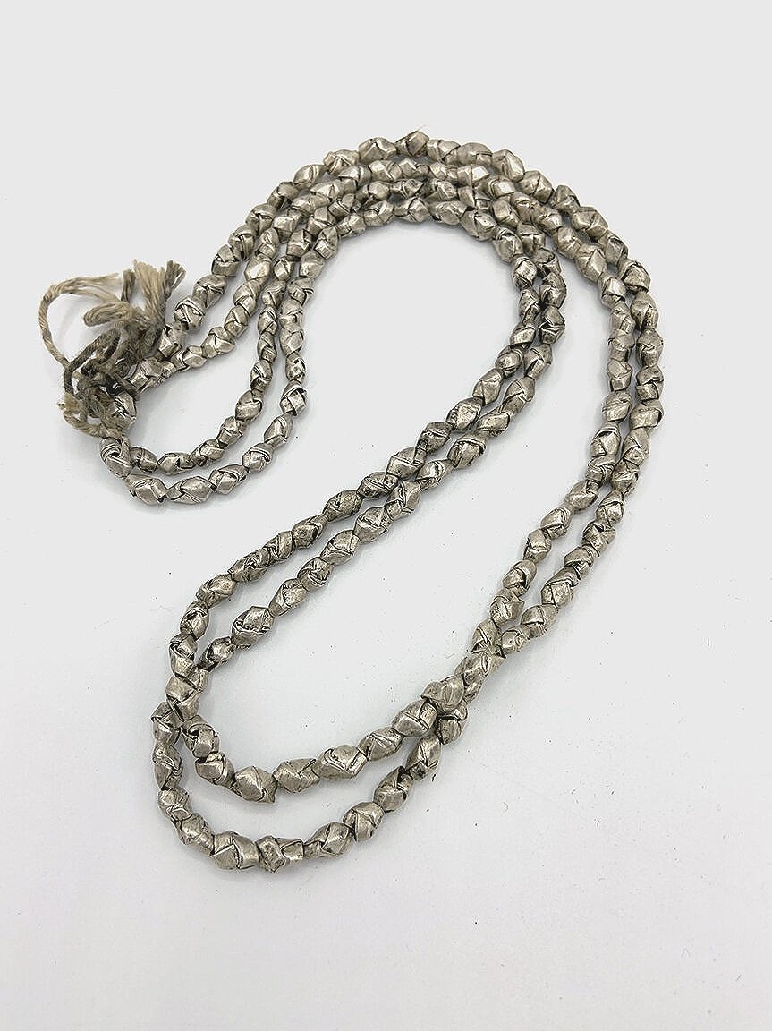 Antique Silver Beaded Necklace — Ranjanas Rarities