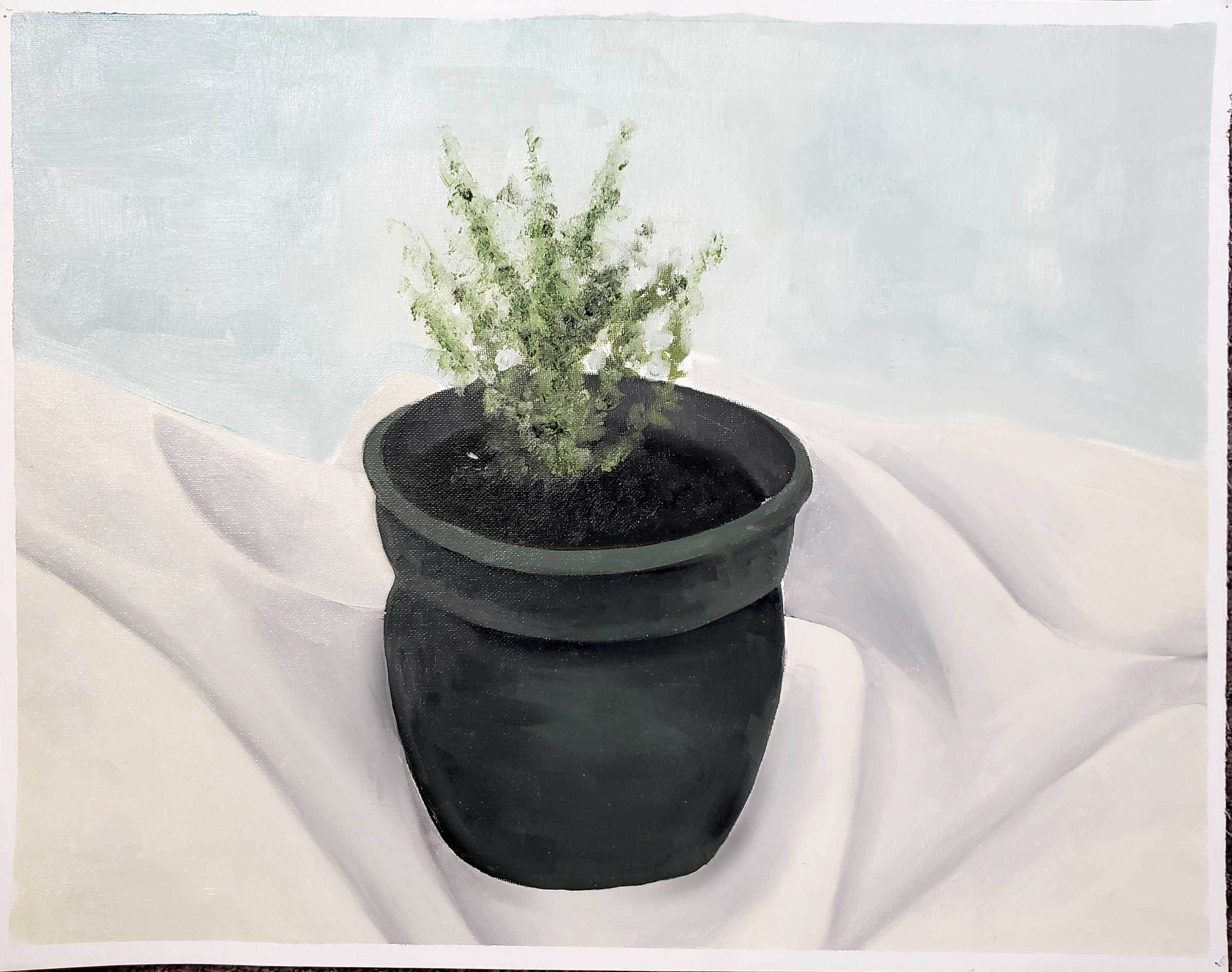 "Potted Plant", 2018, oil