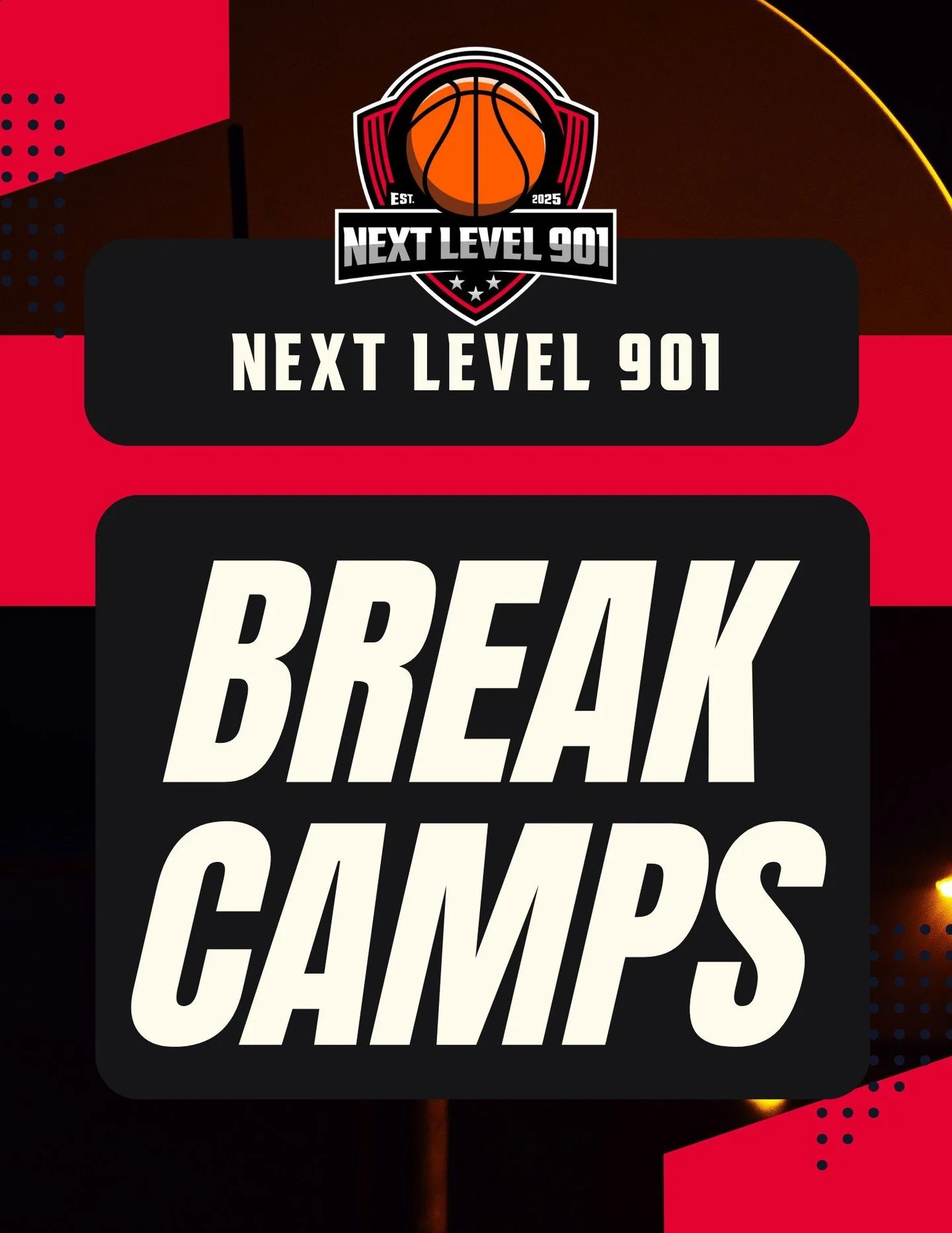 Next Level 901 Break Camps are not your average camps! 🏀🔥

From Fall Break (spots are still open for this week!) to Veterans Day and Winter Break, young athletes get elite-level training, skills development, and real on-court challenges. Step up, t