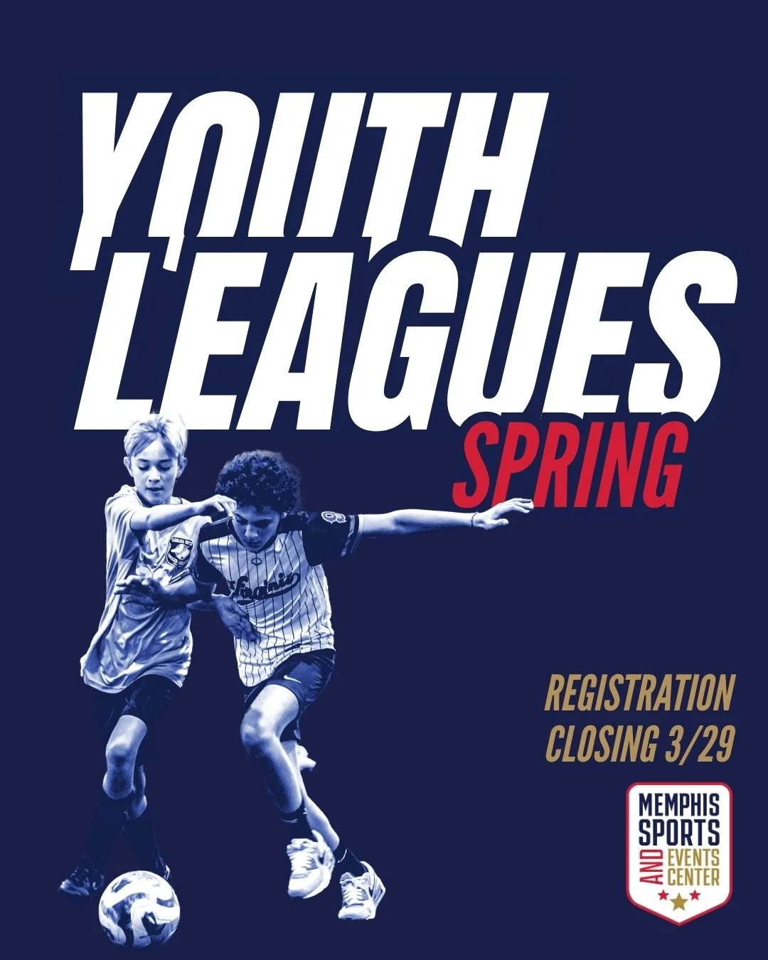 Don&rsquo;t wait on this one ⚽🏈
Youth Flag Football &amp; Youth Soccer registration closes 3/29. Link in bio.