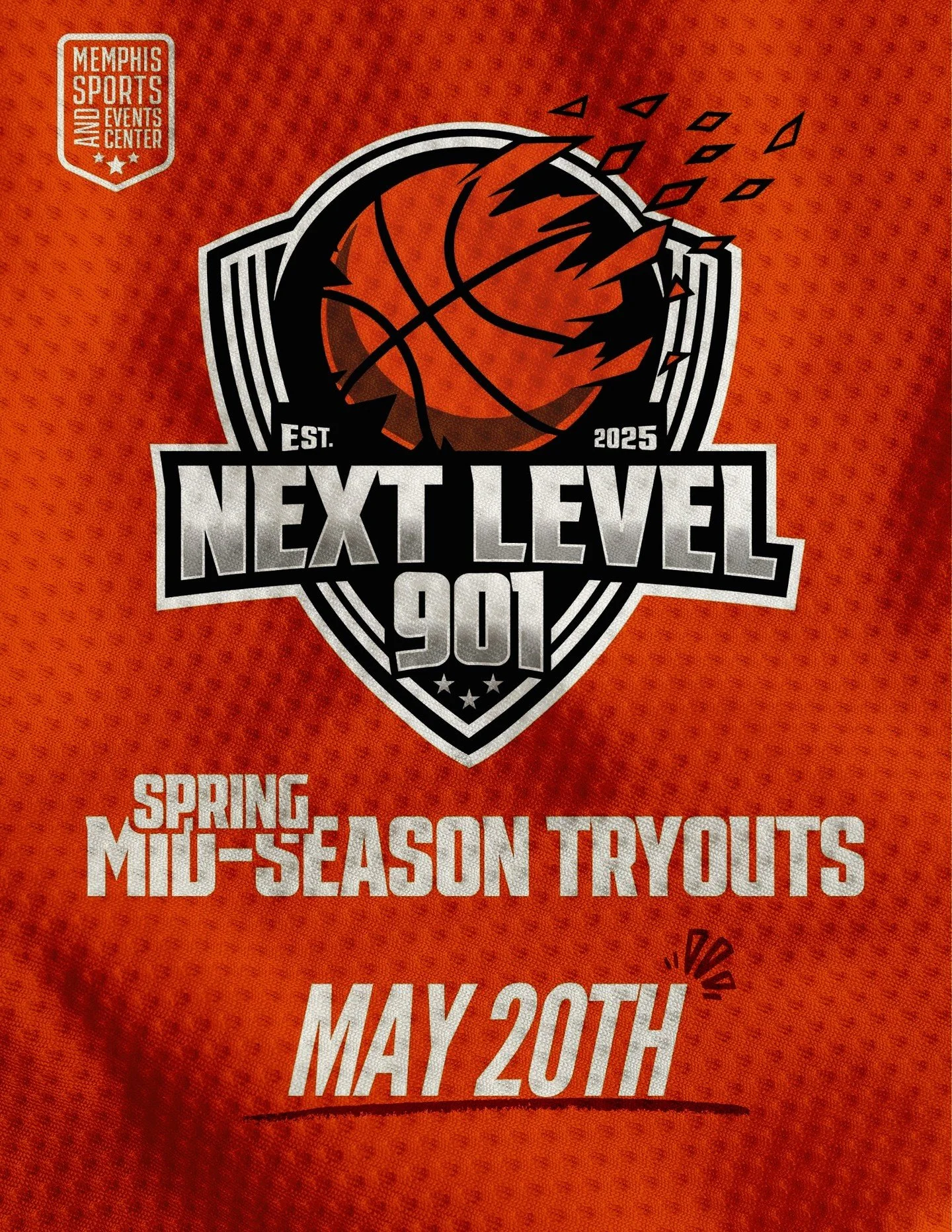 Next Level 901 Spring Mid-Season Tryouts are happening May 20 🏀

Still looking to join the squad? This is your shot.
Come compete, get seen, and earn your spot! Link in bio.