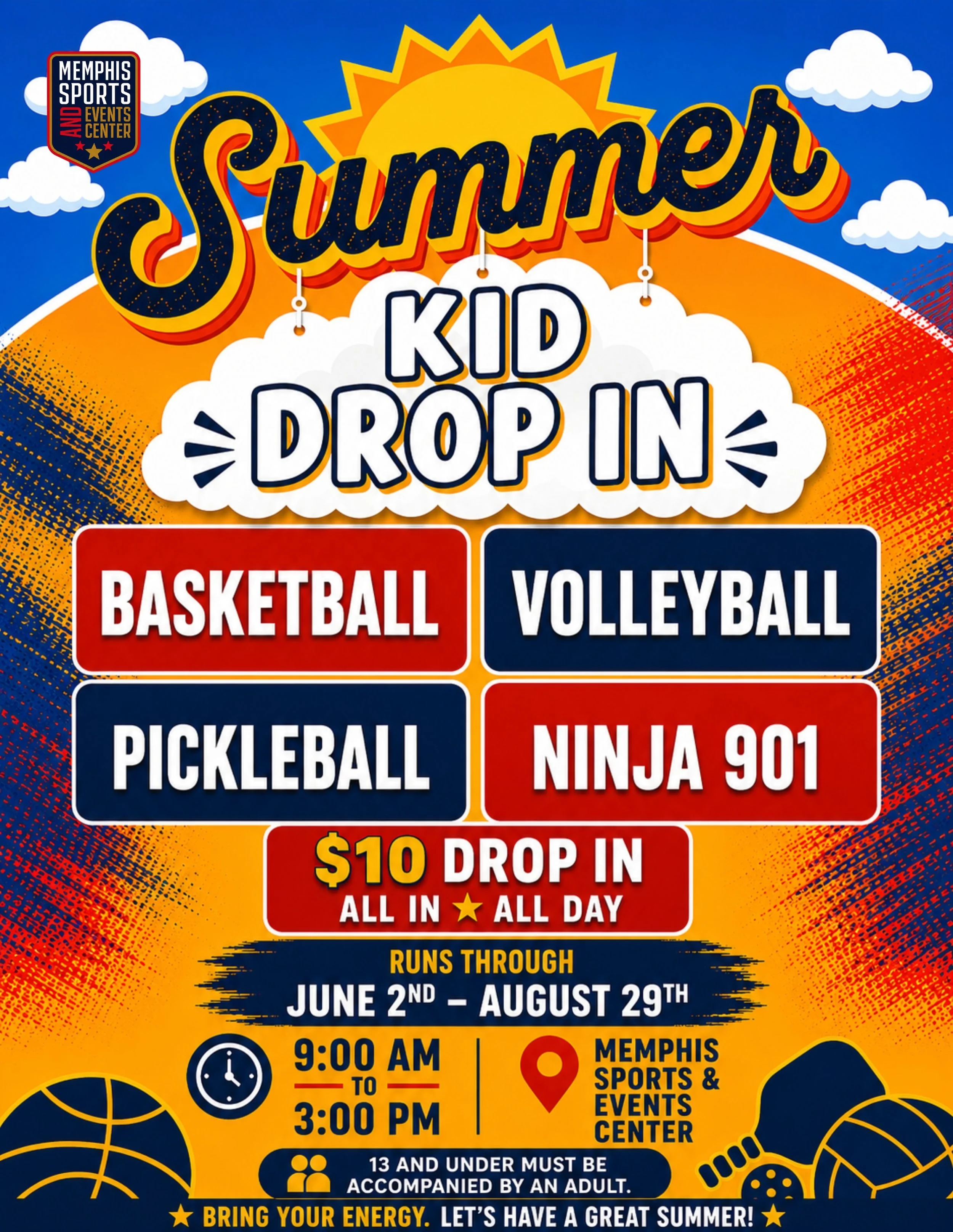 ☀️ SUMMER JUST GOT MORE FUN ☀️

Starting Monday June 8!!!!!!

🏀 Basketball
🏐 Volleyball
🥒 Pickleball
🥷 Ninja 901

Just $10 Drop-In Admission at MSEC!

Whether you&rsquo;re trying to beat summer boredom, stay active, or challenge your friends, we&