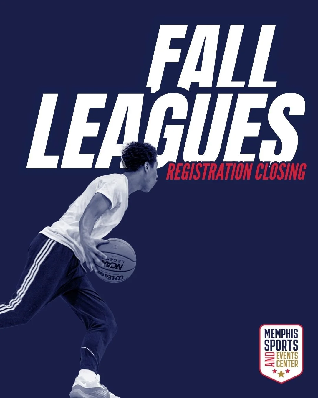 🚨 TOMORROW = the deadline 🚨

Youth NFL Flag Football AND Adult Basketball registration close tomorrow.

Click the link in our bio to register!