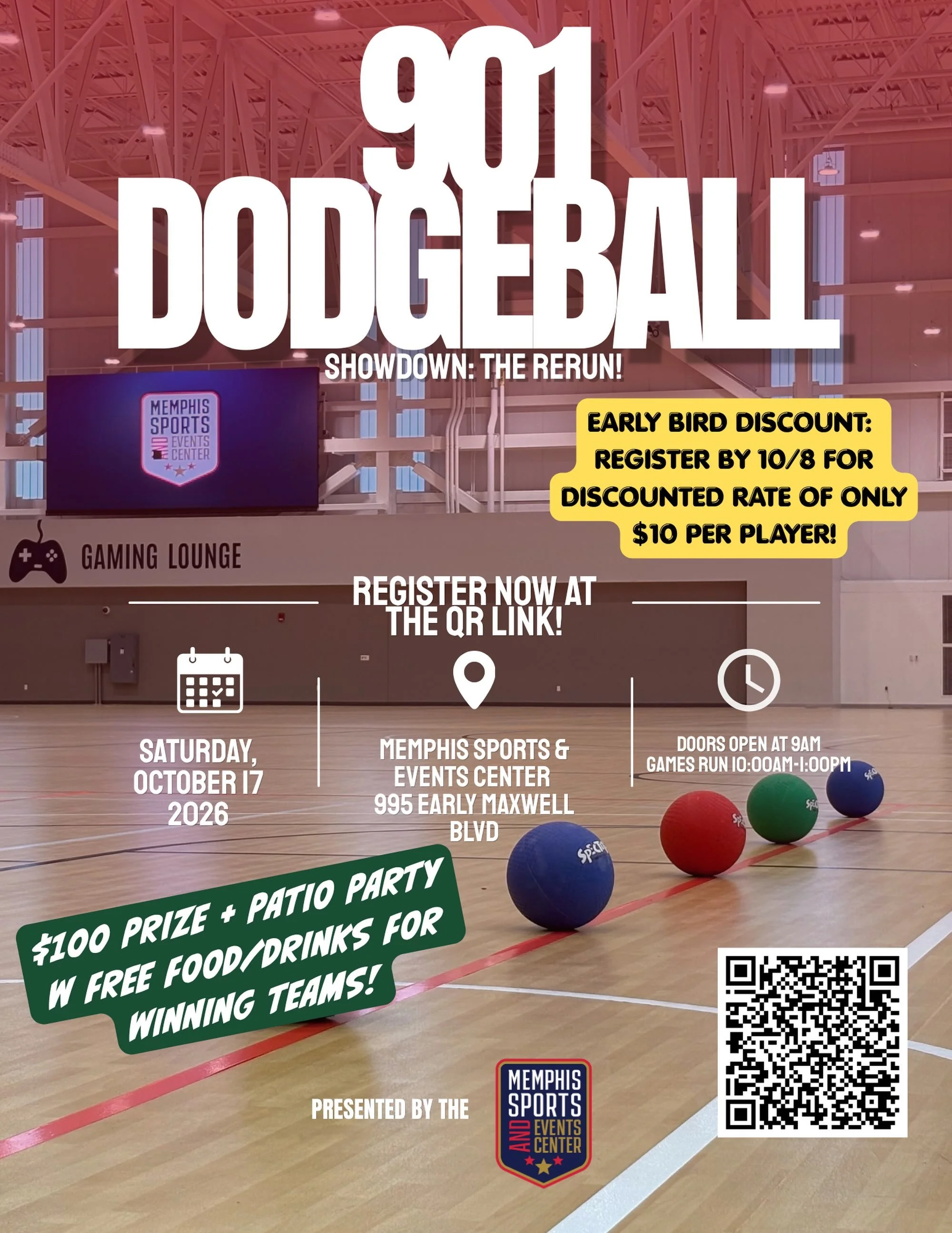 🔥 THE PEOPLE SPOKE&hellip; SO WE&rsquo;RE RUNNING IT BACK!!! 

The 901 Dodgeball Showdown is BACK! After our first tournament on Sept. 26, we heard y&rsquo;all loud and clear so we&rsquo;re giving you another shot to take down the champs and claim t