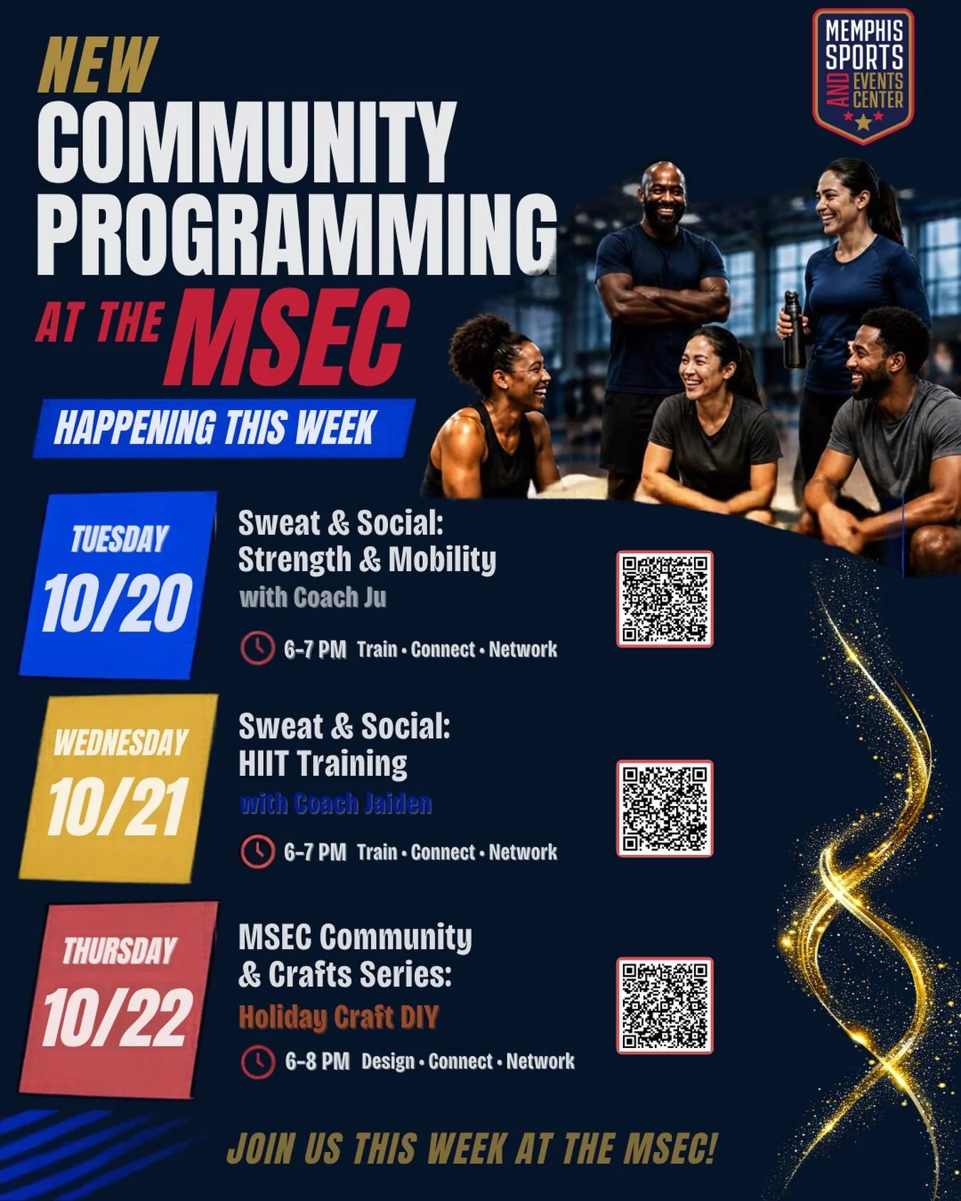 🔥 NEW WEEK, NEW WAYS TO CONNECT AT MSEC! 🔥

The flyers are out, and now it&rsquo;s time to show up! We&rsquo;ve got a full week of FREE community programming lined up, and there&rsquo;s something for everyone! 💪🏽🎨

💪🏽 Tuesday, 10/20: Strength 