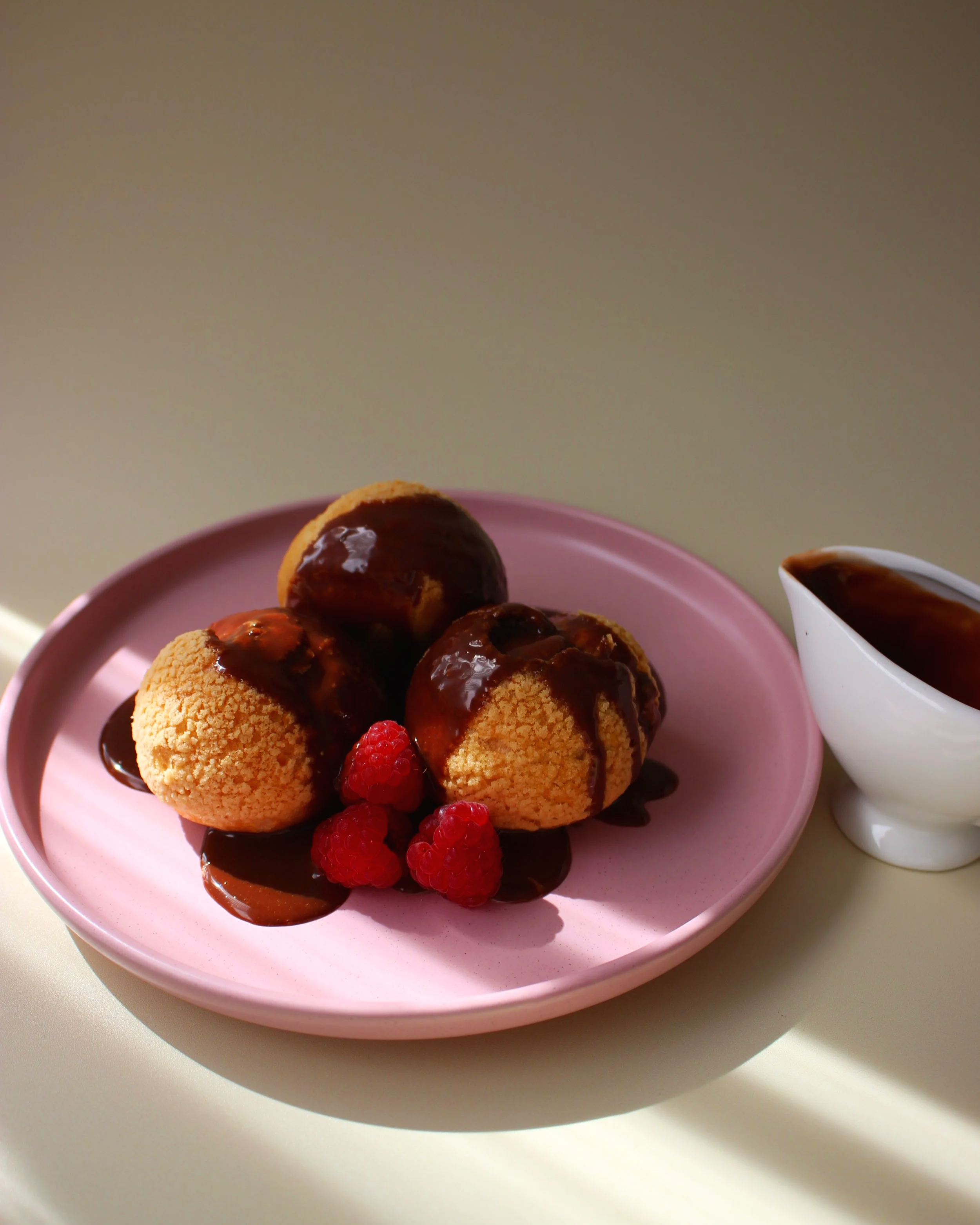 Malted Vanilla Ice Cream Choux Buns (Valentine's Day)