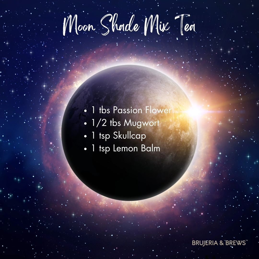 What will you be sipping on today? Here's a lil blend I like to call Moon Shade.

🍃 1 tbs Passion Flower
🍃 1/2 tbs Mugwort
🍃 1 tsp Skullcap
🍃 1 tsp Lemon Balm

Mix the herbs together and brew using your favorite method. If steeping, use one table