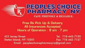 PEOPLE'S CHOICE PHARMACY 423 JERSEY STREET STATEN ISLAND