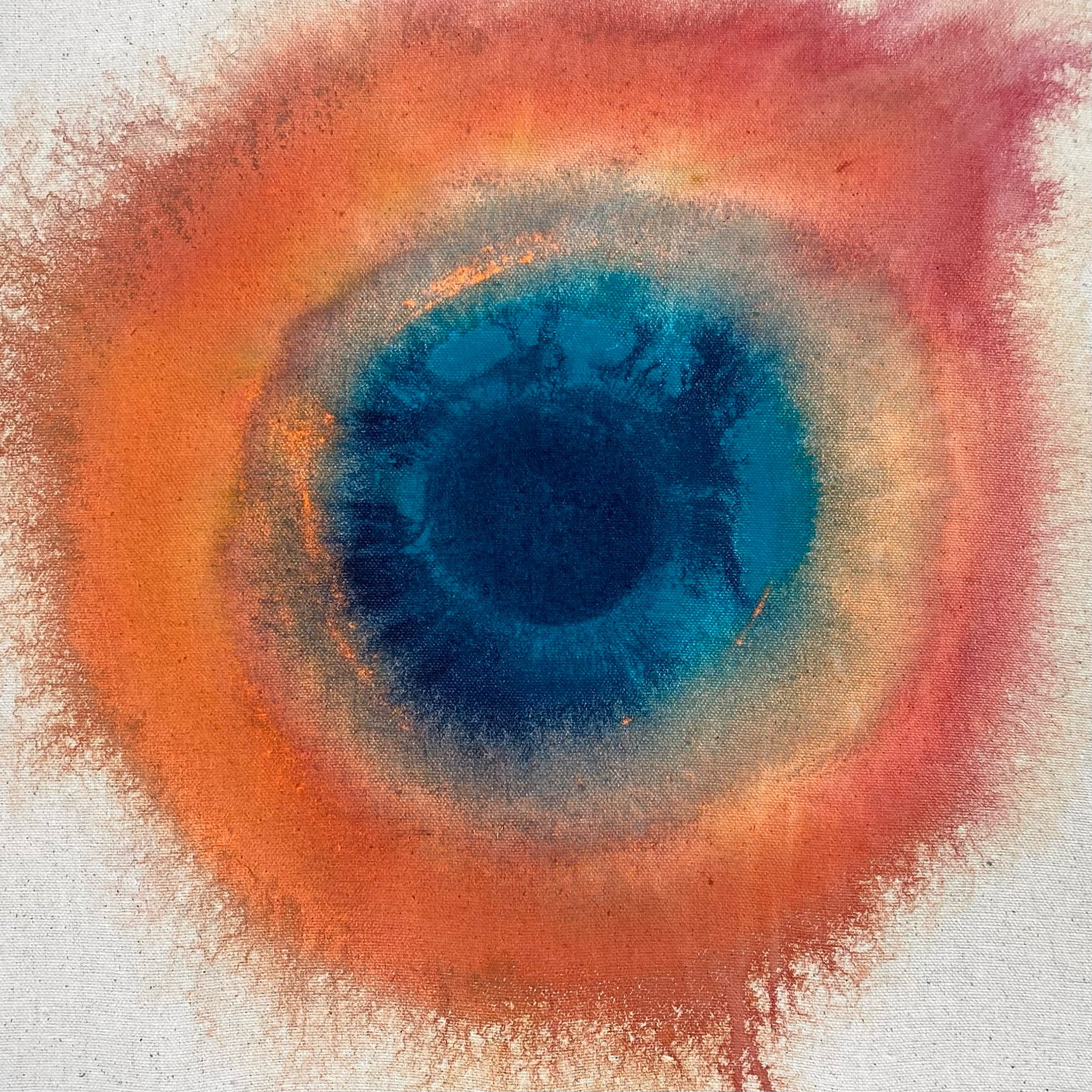 Debra Stapleton, untitled, 2025, Acrylic ink on canvas, 14 x 14 inches