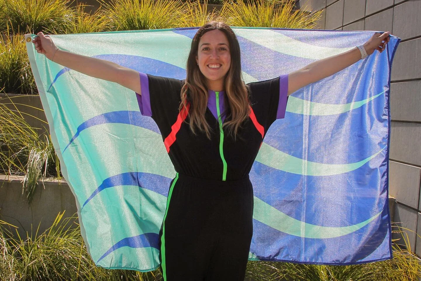 Having some photography fun with the Stuttering Pride flag during Stuttering Awareness Week.

Photo credit: @oliviawynkoop