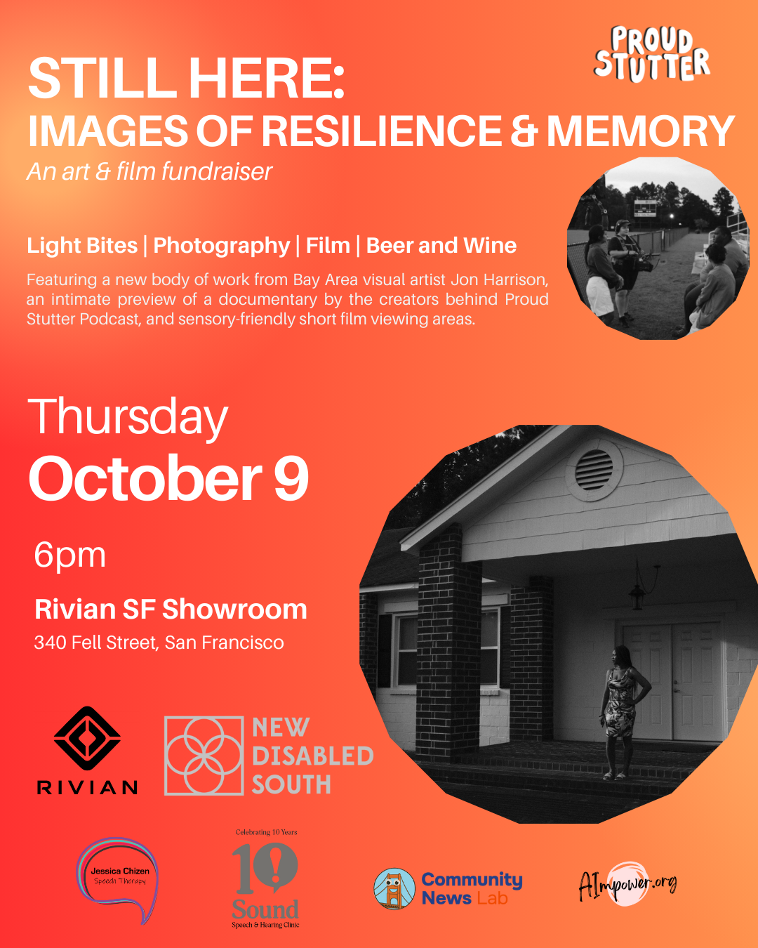 Still Here, Images of Resilience and Memory: Community Art & Film Fundraiser
