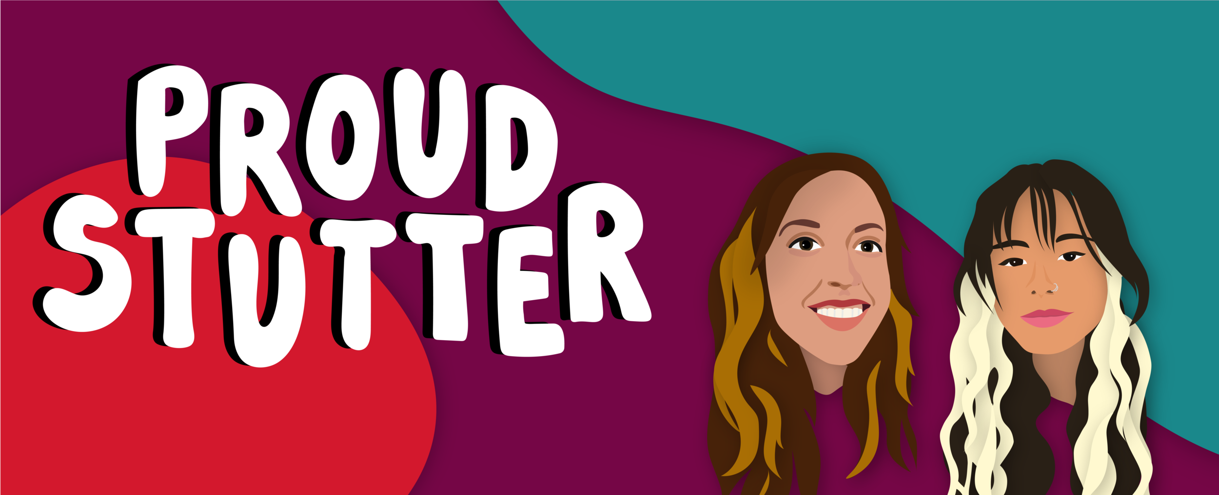 Proud Stutter Social Media Logo, Horizontal