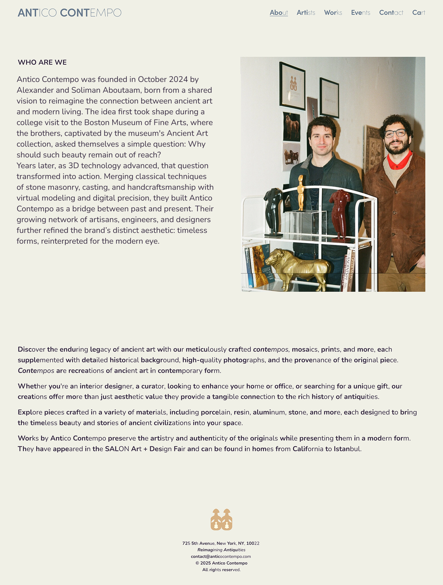 Homepage after redesign