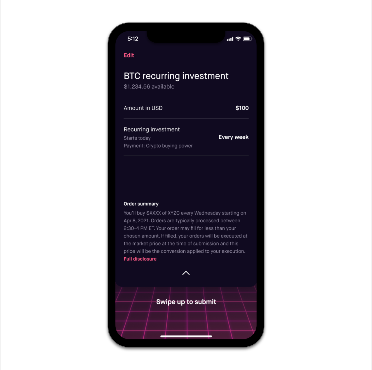 Crypto recurring investments
