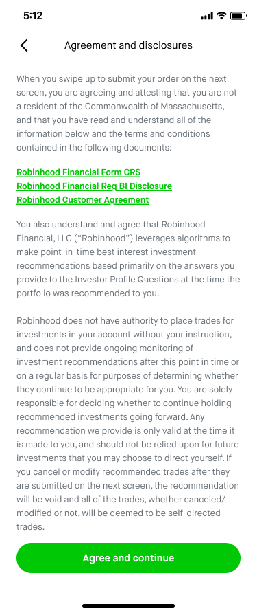 Legal agreement: This screen was required by Legal. Initially, they wanted it earlier in the flow, but because I had a good working relationship with them I was able to get them comfortable with having it appear right before checkout instead (which w