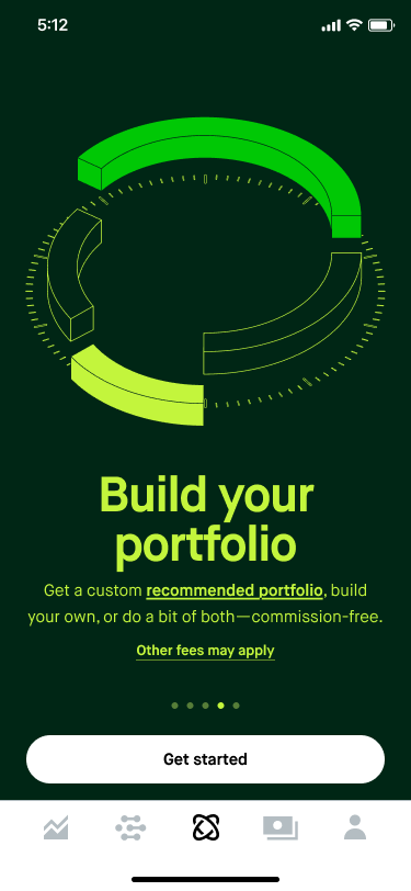 Recommendations swipey: I collaborated with the retirement team's content designer to craft this language. 