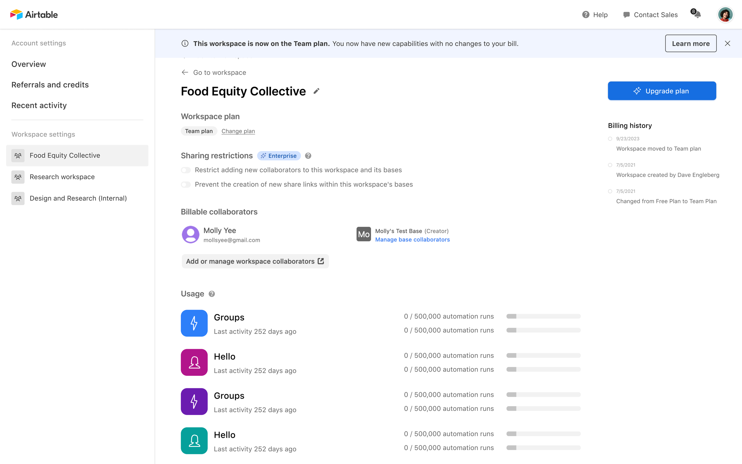 Plus updated - workspace settings banner post migration.png