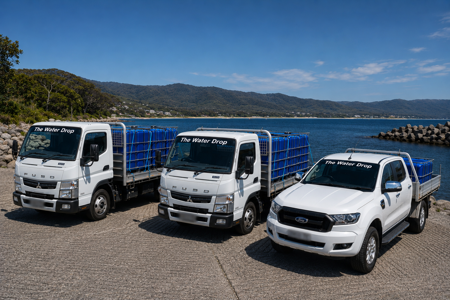 The Water Drop Delivery Trucks