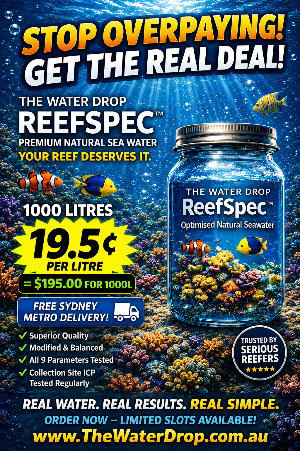  ReefSpec Natural Sea Water 