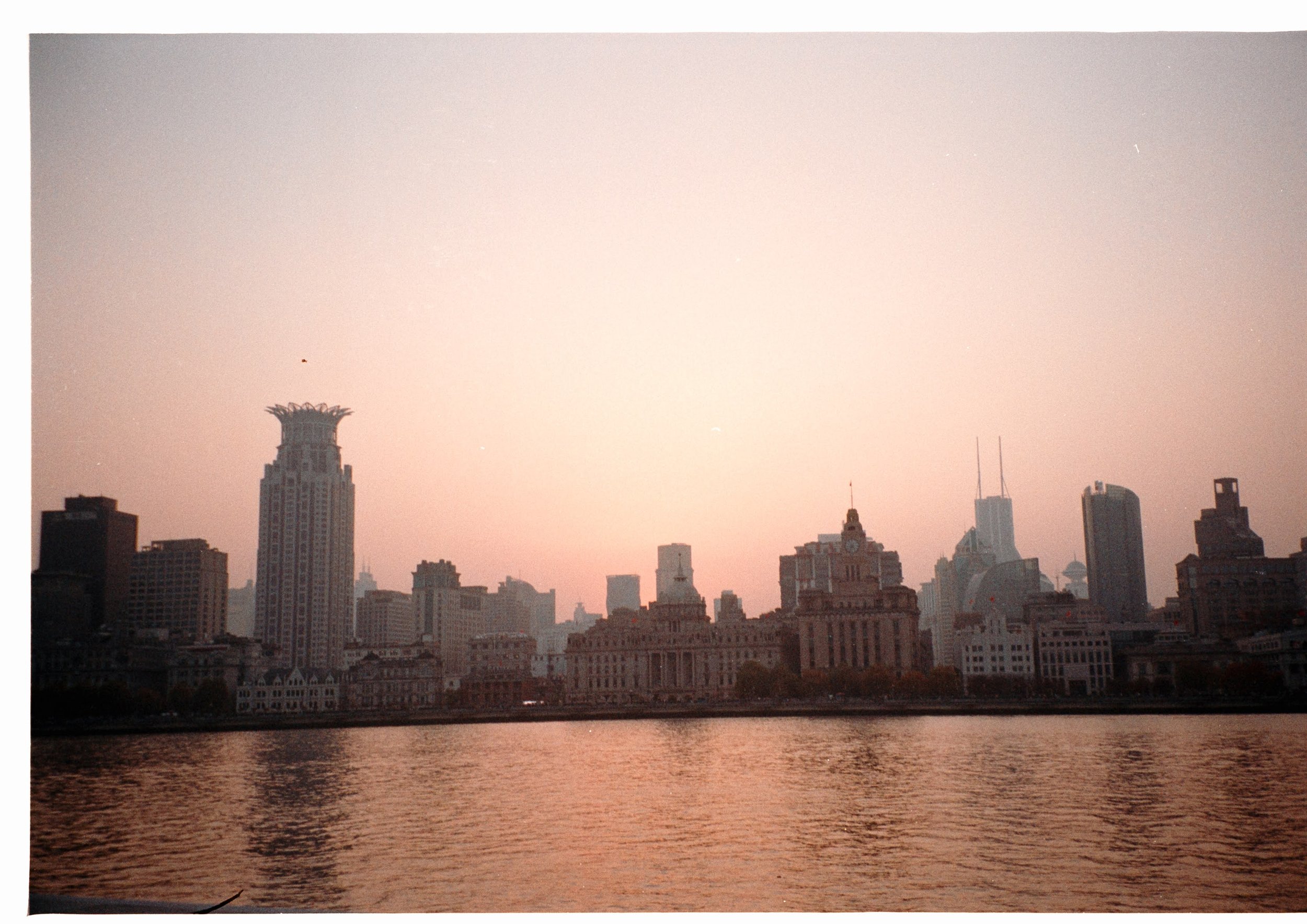 Shanghai (old town) skyline at sunset