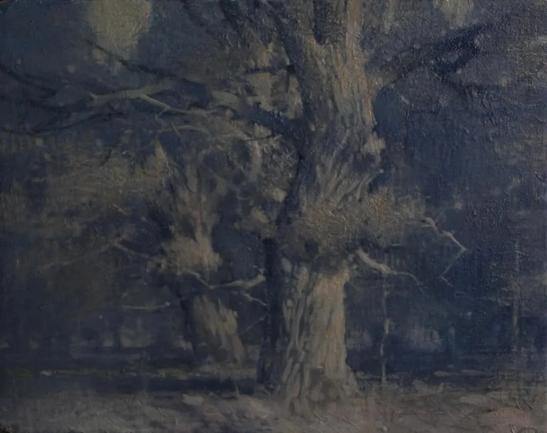 “Souvenir of Dyrehave,October Evening”
23x30cm.- Oil on Slate on panel-2025-26