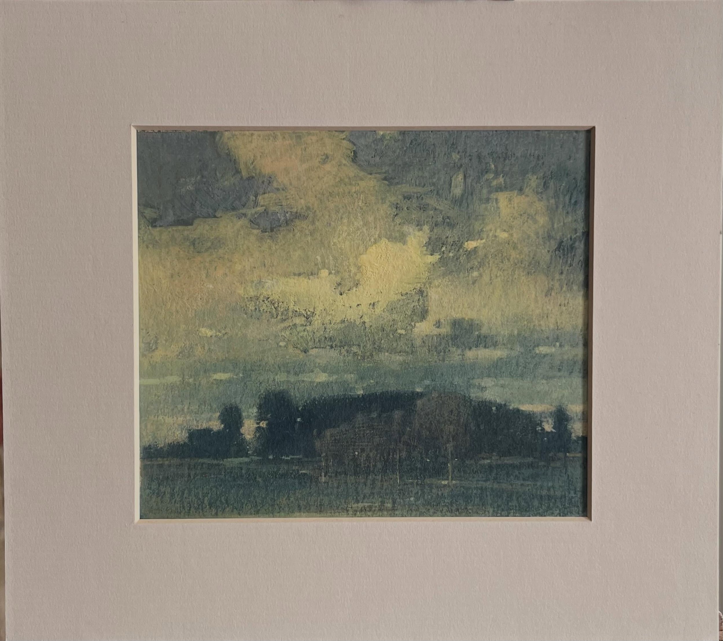 ”Clouds ,Evening” 15x13 cm plus passpartout.2026 SOLD 🔴