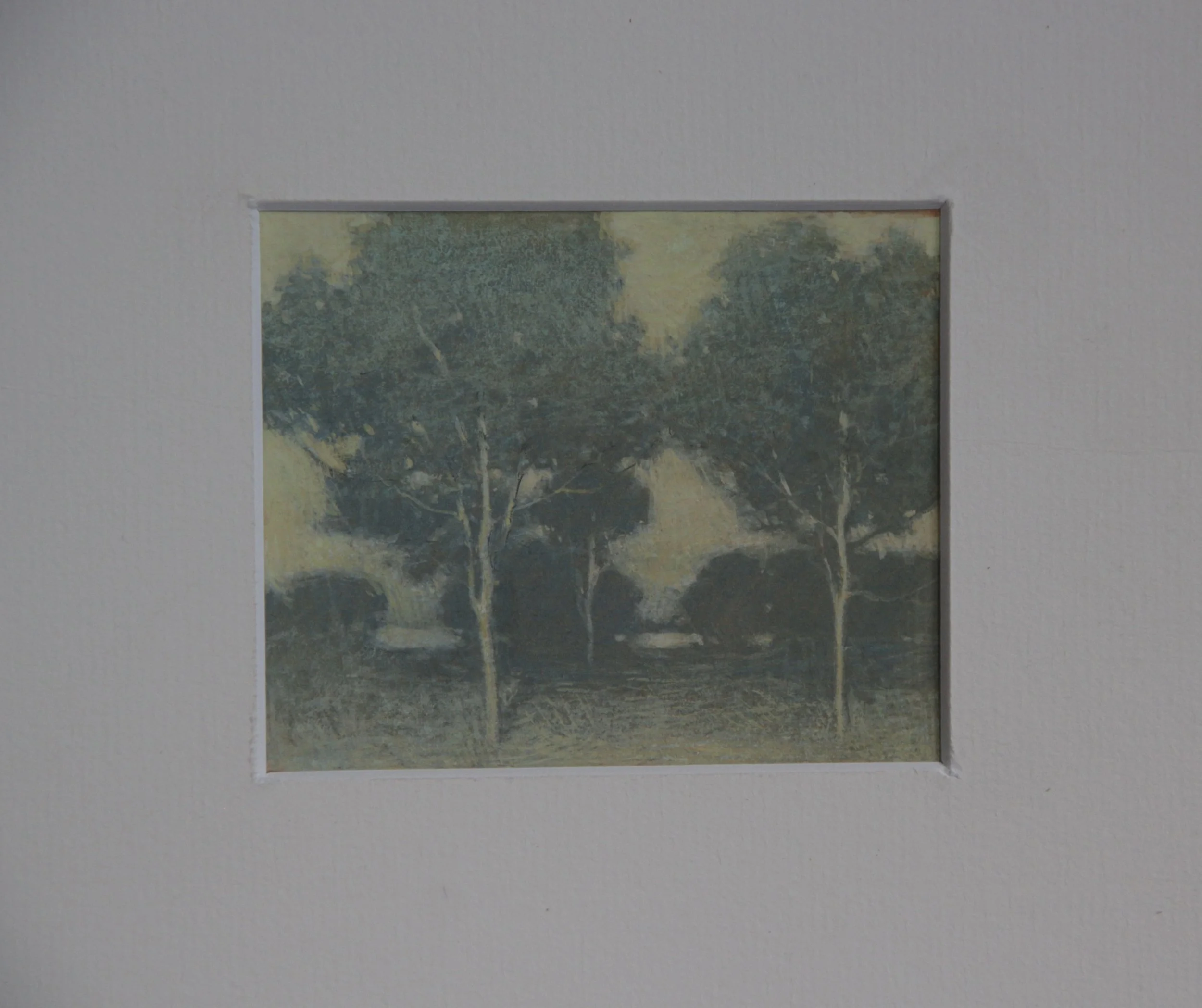 New Gouache#15- Two Trees-7.5x9.5cm-Plus Passpartout