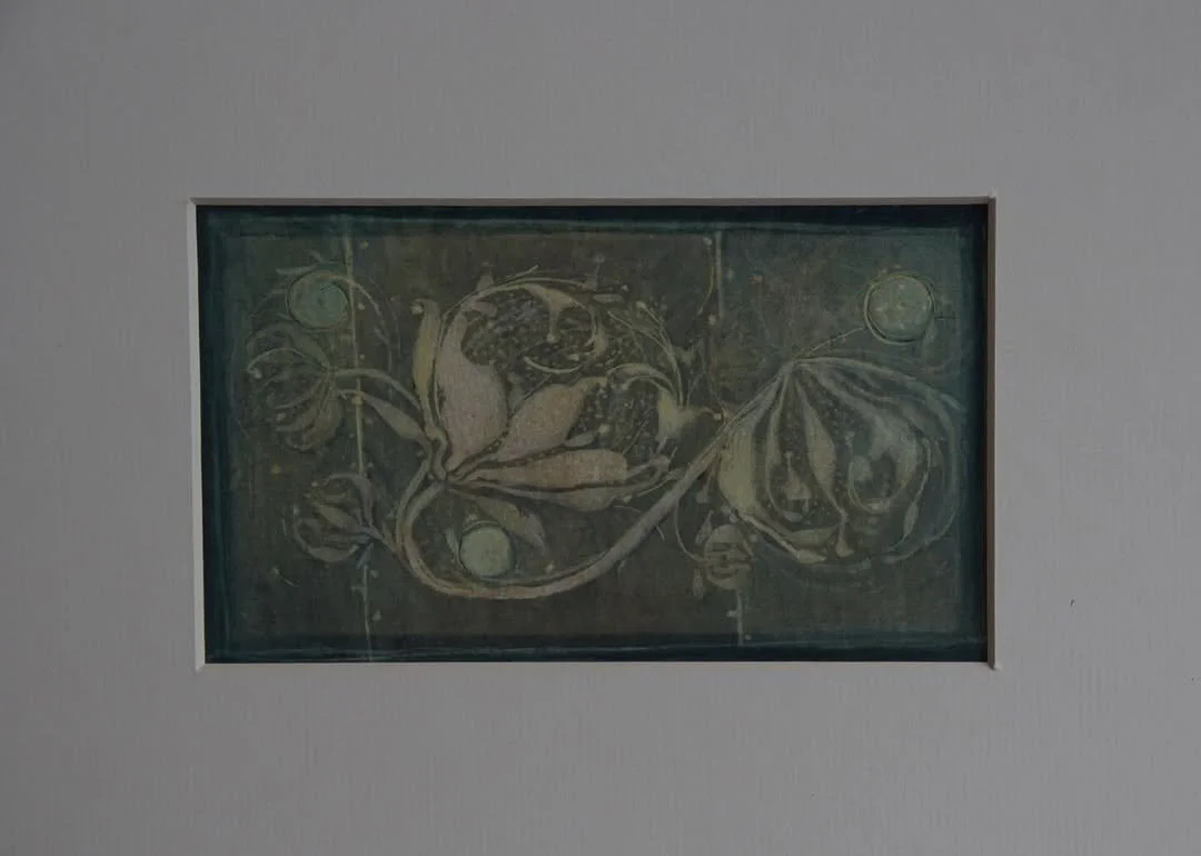 Botanical #2-Gouache and Ink- 13.5x8cm-Plus Passpartout.