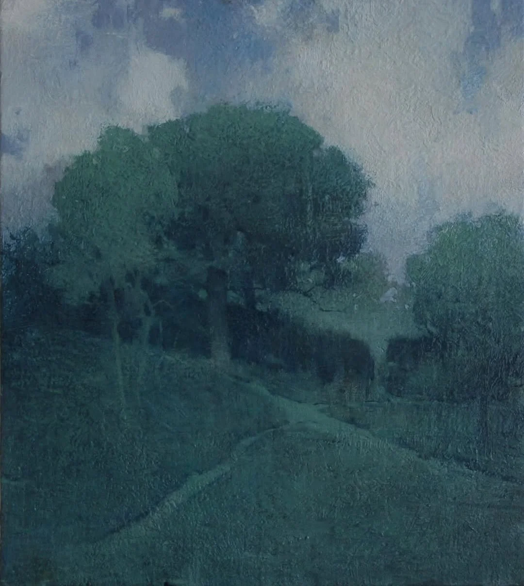 “Evening in the Hills” 30x33cm.
Oil on Panel 2026.
