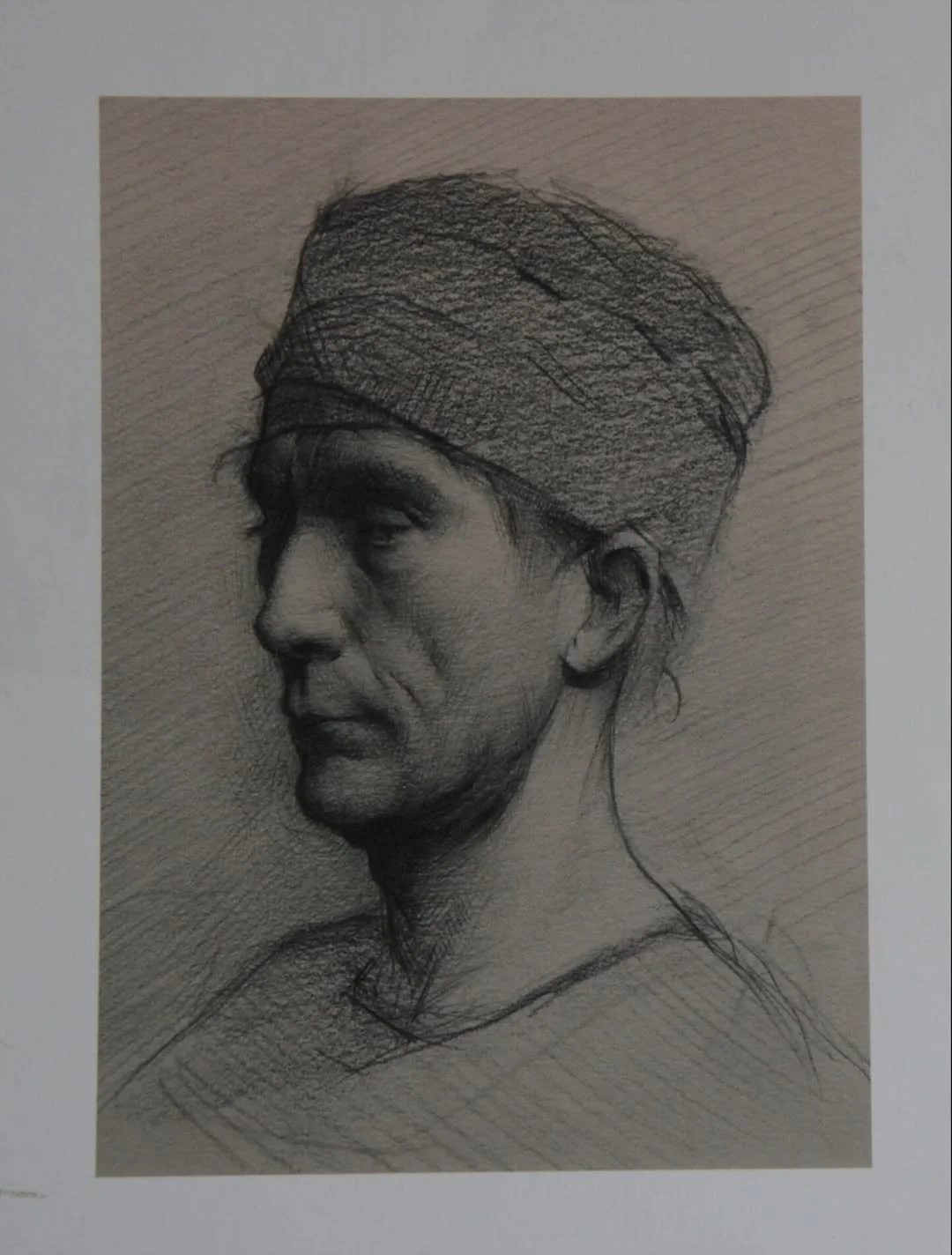 “Portrait of a Man”-12x17cm-Charcoal on Paper-2005? SOLD. 🔴