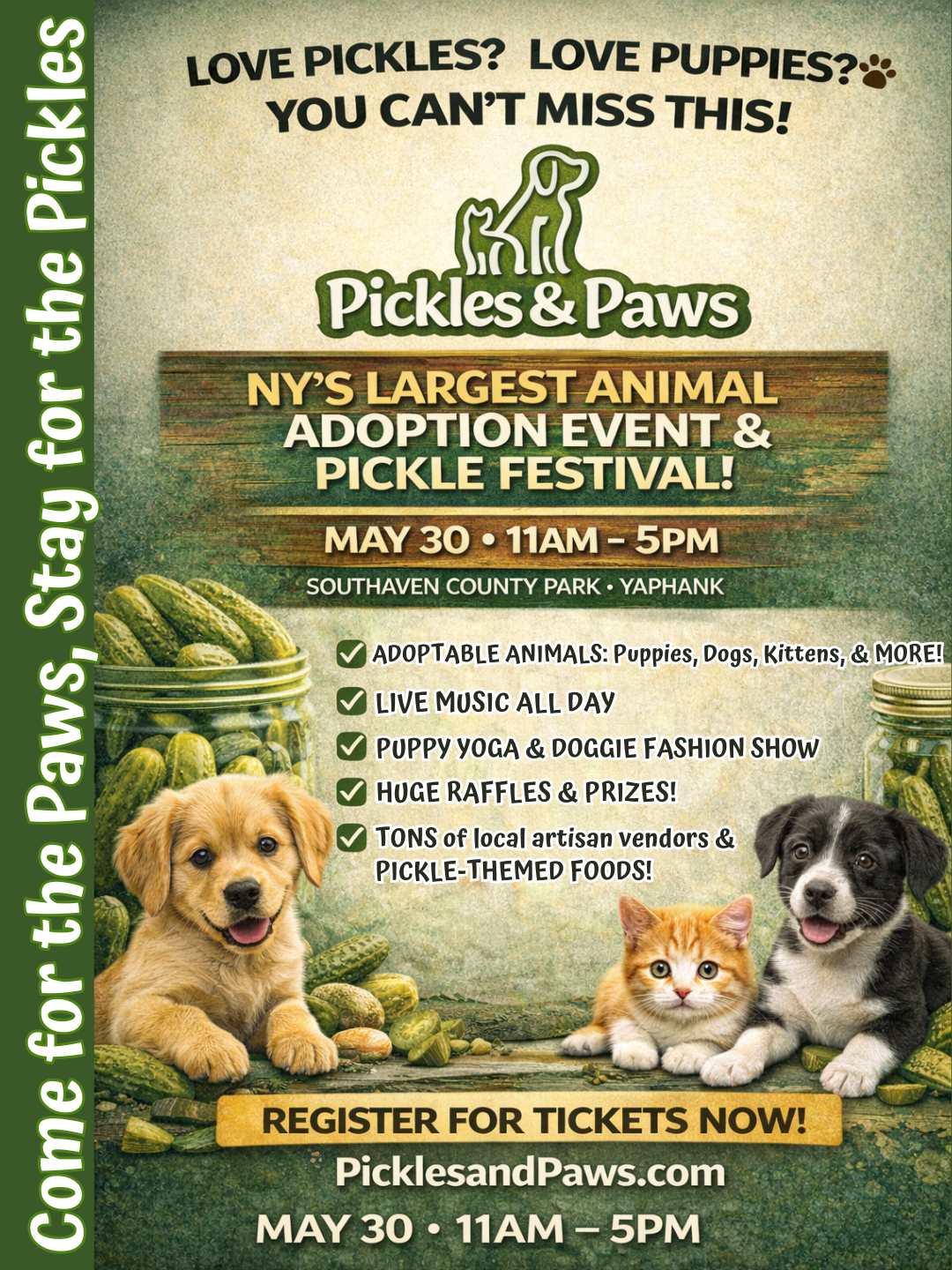 Pickles &amp; Paws Tickets HERE