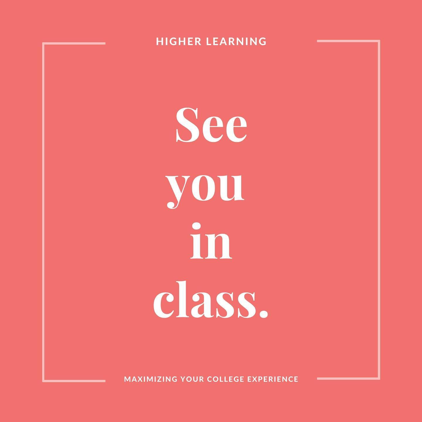 One of the best pieces of advice you can give to an incoming freshman is to 𝗚𝗢. 𝗧𝗢. 𝗖𝗟𝗔𝗦𝗦.

Class is the glue that holds your college experience together. Please take the time to read, share, and bookmark &quot;Yes, You Do,&quot; and wheneve