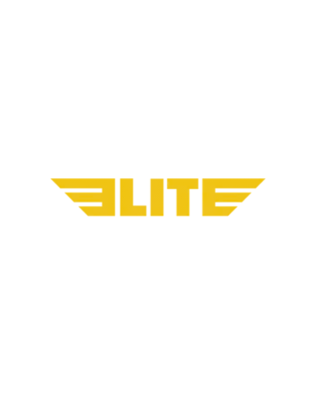 Gold and yellow logo with the word 'ELITE' in bold, stylized font, flanked by wing-like shapes on each side.