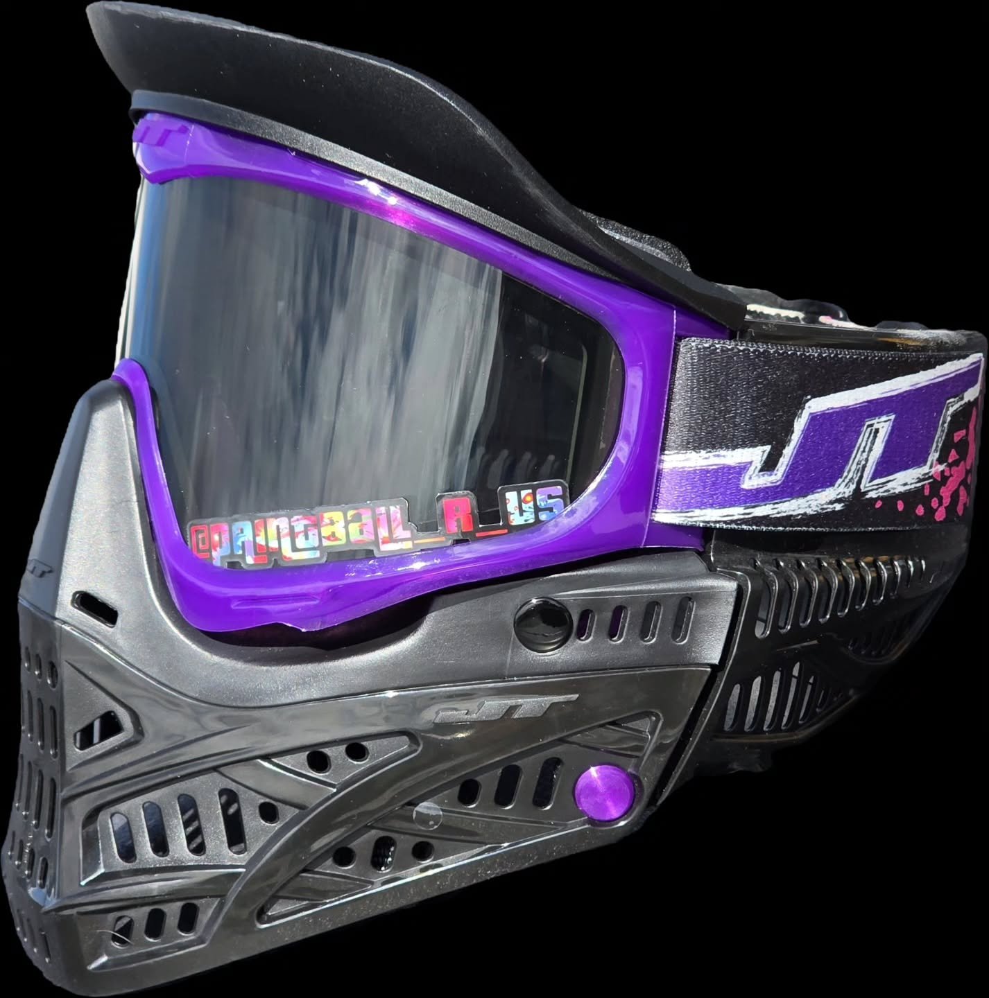 Today's build:
@superdead_paintball bkack duckbill visor
@jtpaintball amethyst frames
Smoked lens
Remake purple racing mask strap
3D printed hardware
@committedpaintball glossback revo bottoms/ears