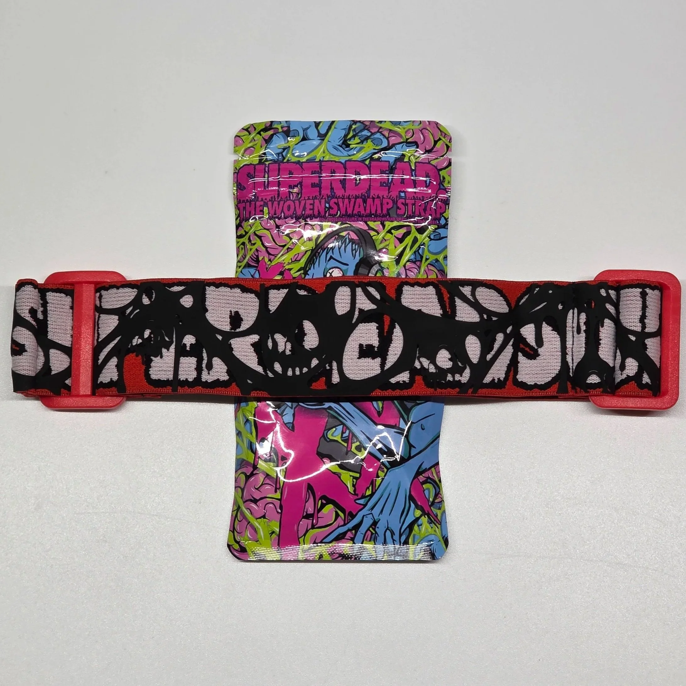 Super Dead - SD Swamp Style Woven Strap - BLACK/RED