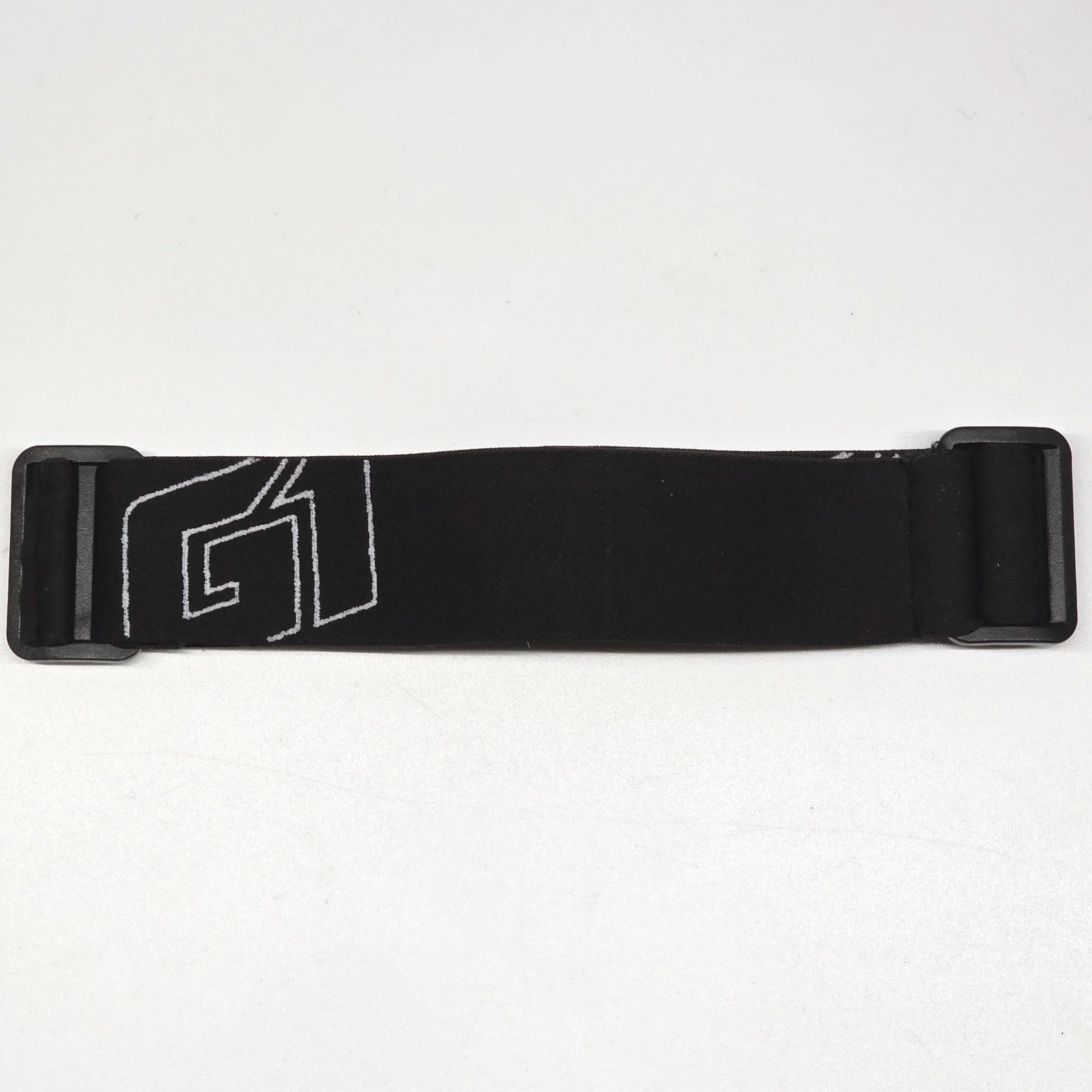 G1 - New Goggle strap 2MM BLACKED OUT - WHT LOGO