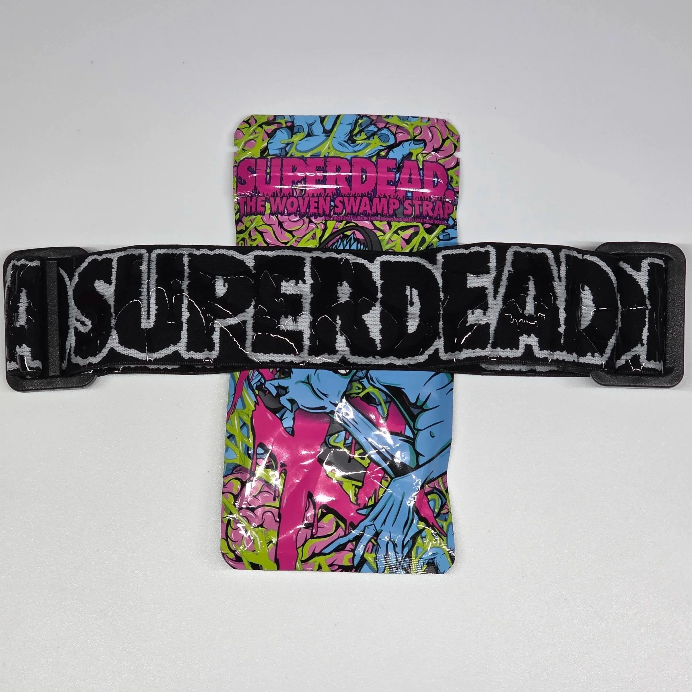 Super Dead - SD Swamp Style Woven Strap - KLEAR/BLACK