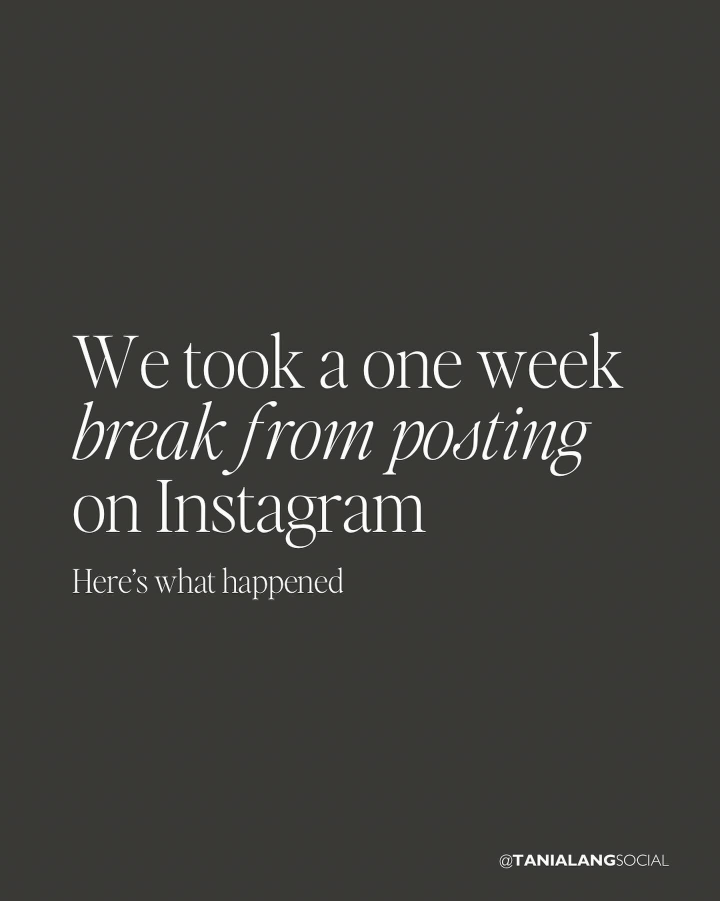 It might come as a surprise, but even for a social media management team, taking a break from constant Instagram posting isn&rsquo;t taboo. 

Contrary to the belief that social channels should always run on autopilot, a brief pause can be quite benef