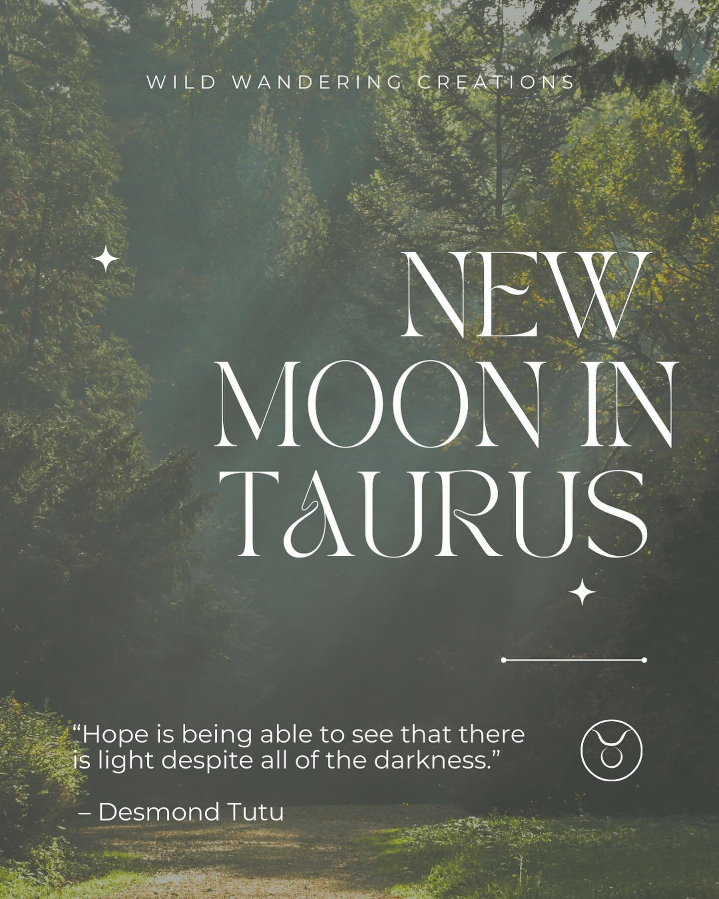 New Moon in Taurus - May 7, 11:22pm ET 18&deg;02&rsquo;

New moons&rsquo; are a magical time each month where we can slow down and sit with ourselves. This is the first lunation post eclipse season, where we can set intentions and manifest our dreams
