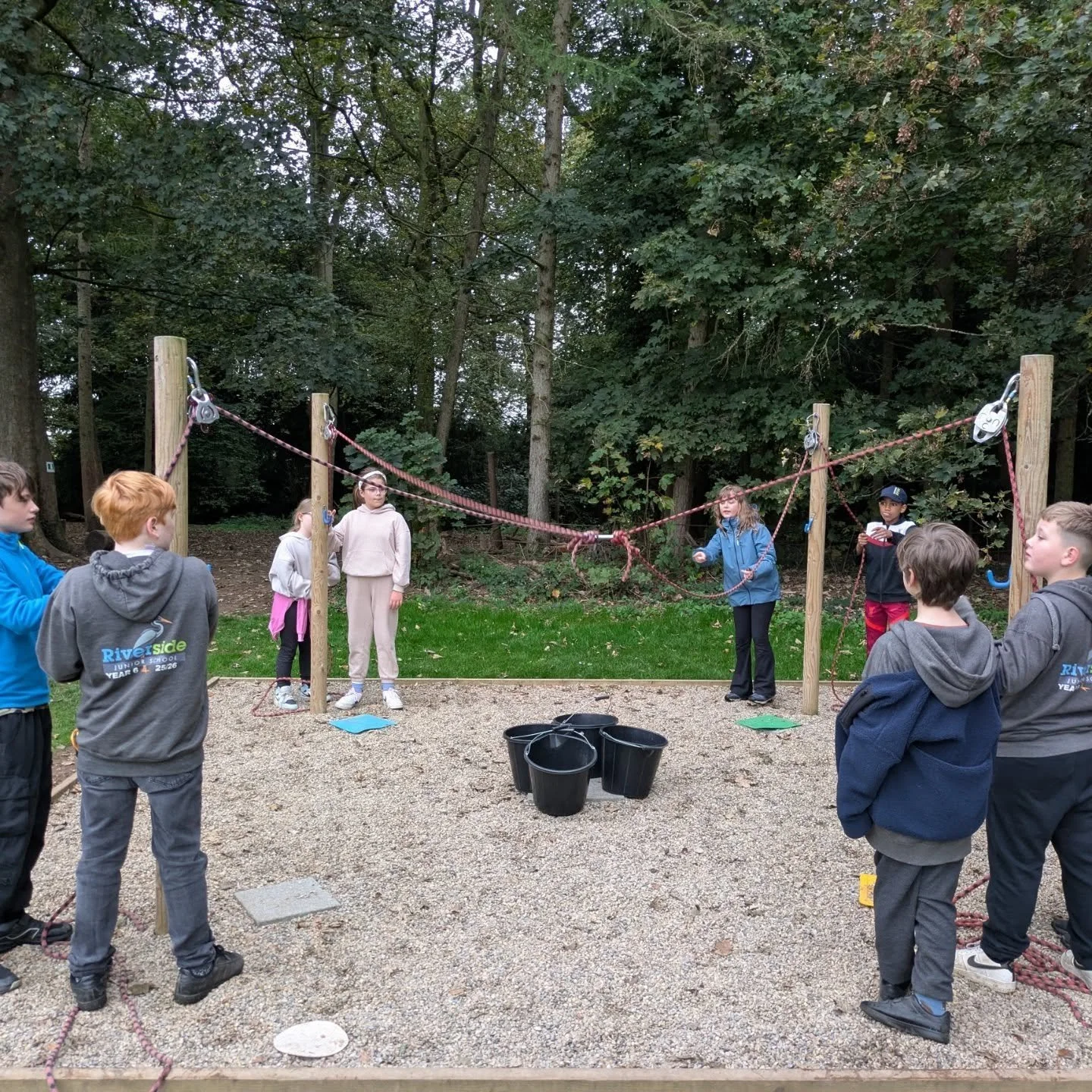 Putting a week's worth of team building to the ultimate test with problem solving this morning! Group 2 your team work is awesome!