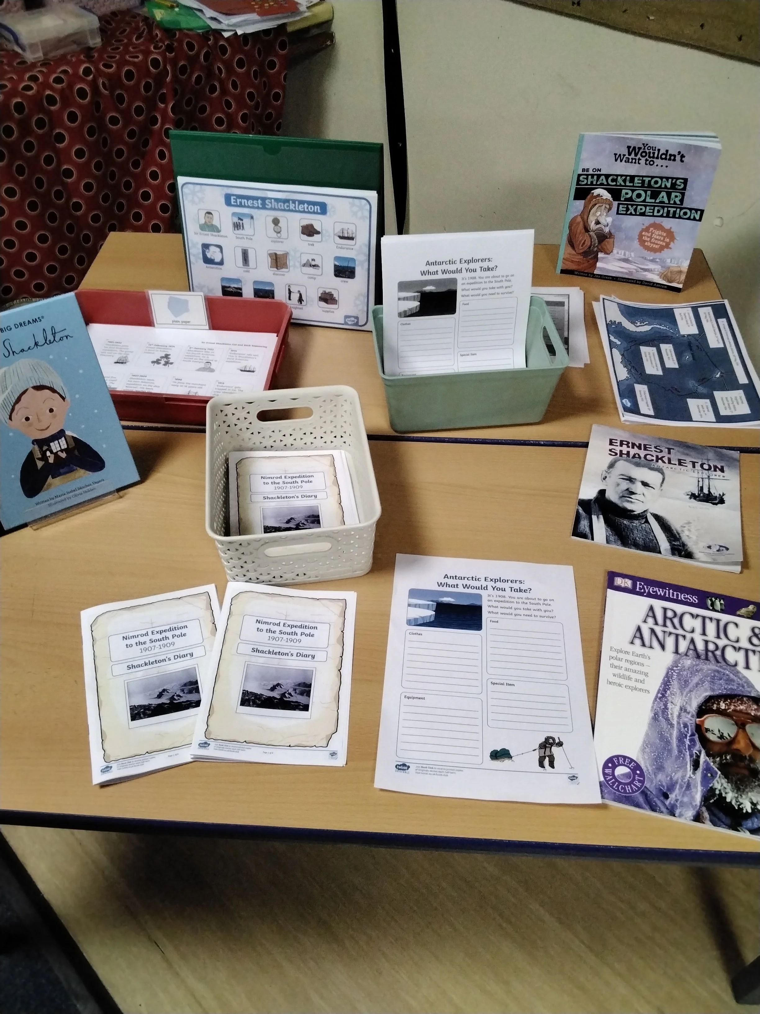 We were inspired to write Ernest Shackleton's diary. 