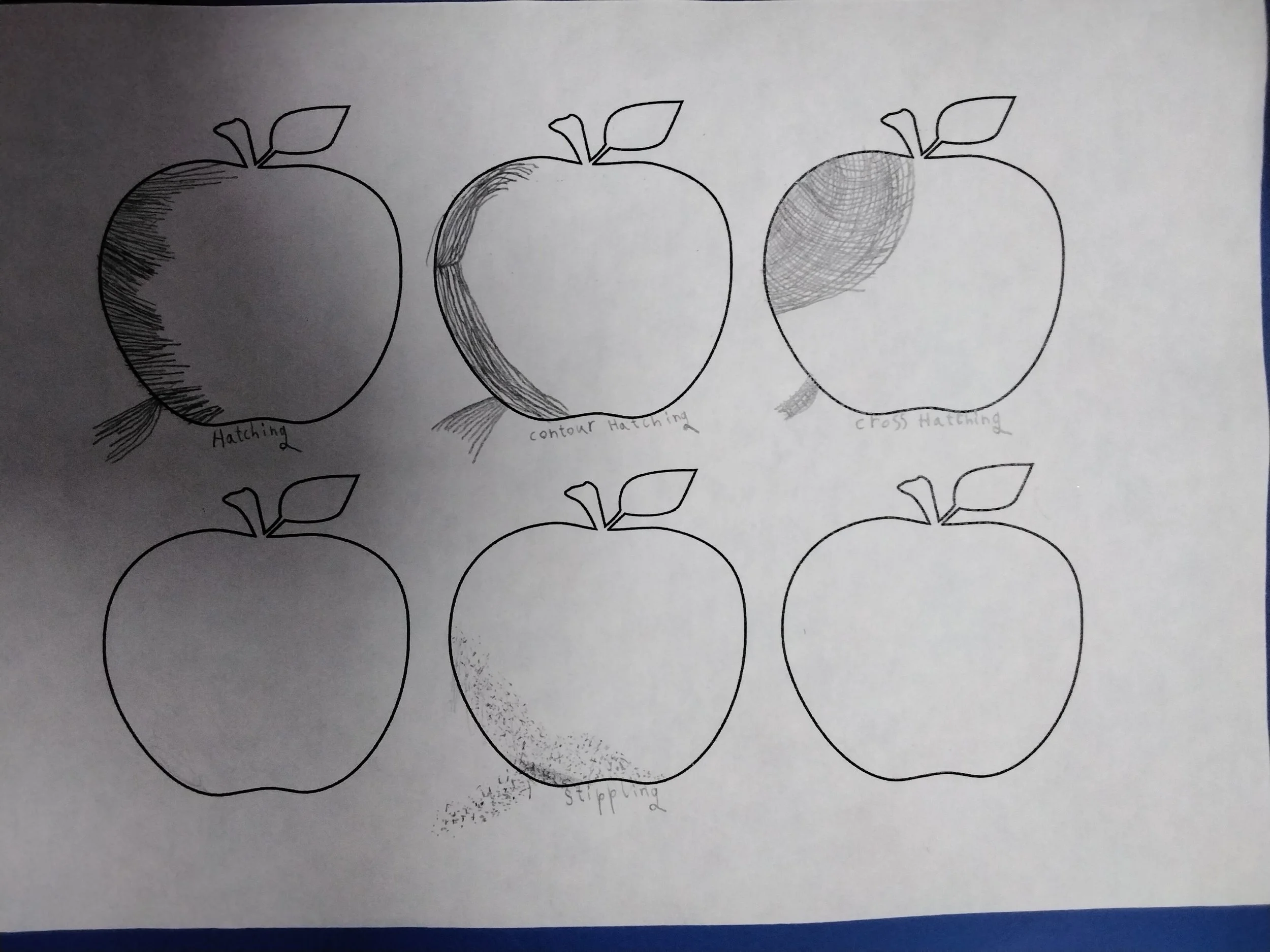 We explored shading to add depth and focus to our drawings. 