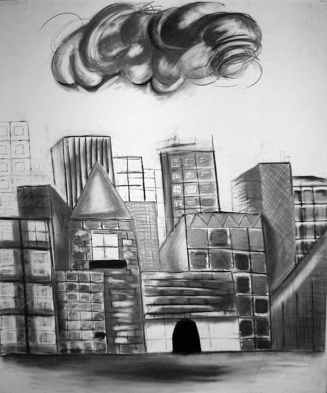 Untitled Cityscape #7
charcoal and graphite
51" x 42" 2005