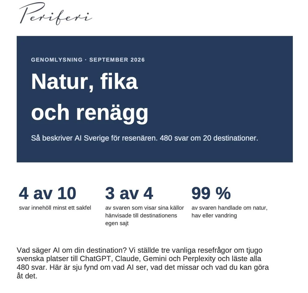 Ny rapport: “Natur, fika och renägg”
