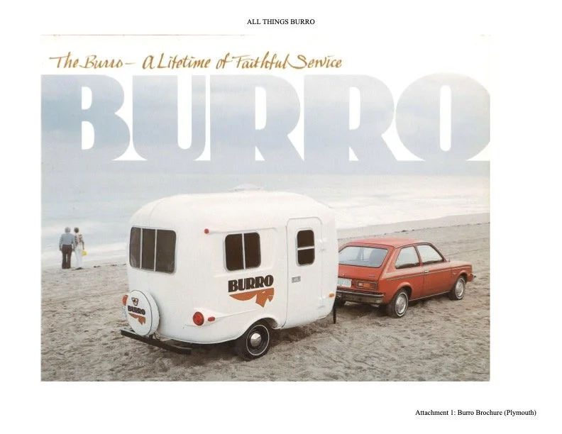 A few photos from the original Burro Brochure 