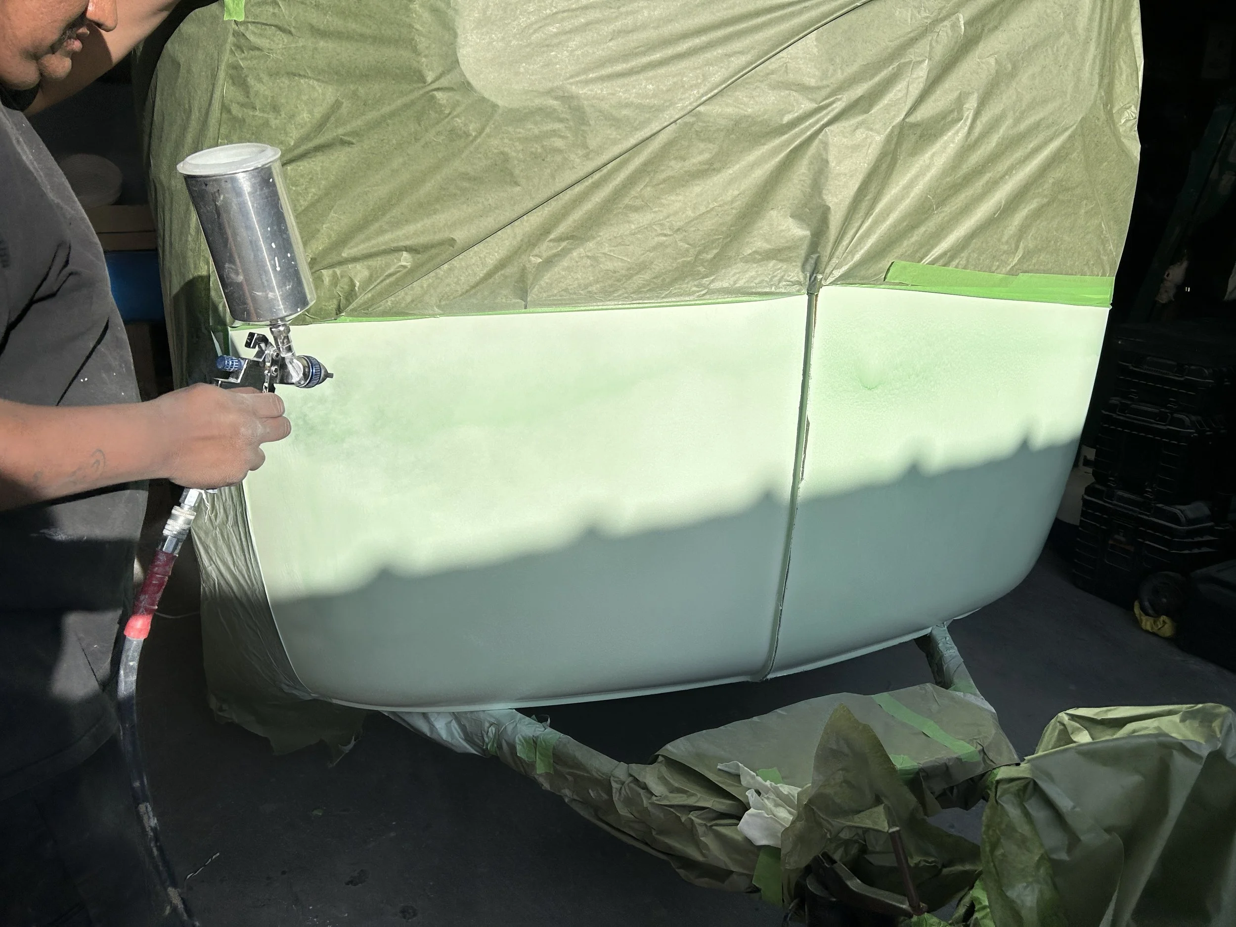 Front fiberglass repair by Wanderlust